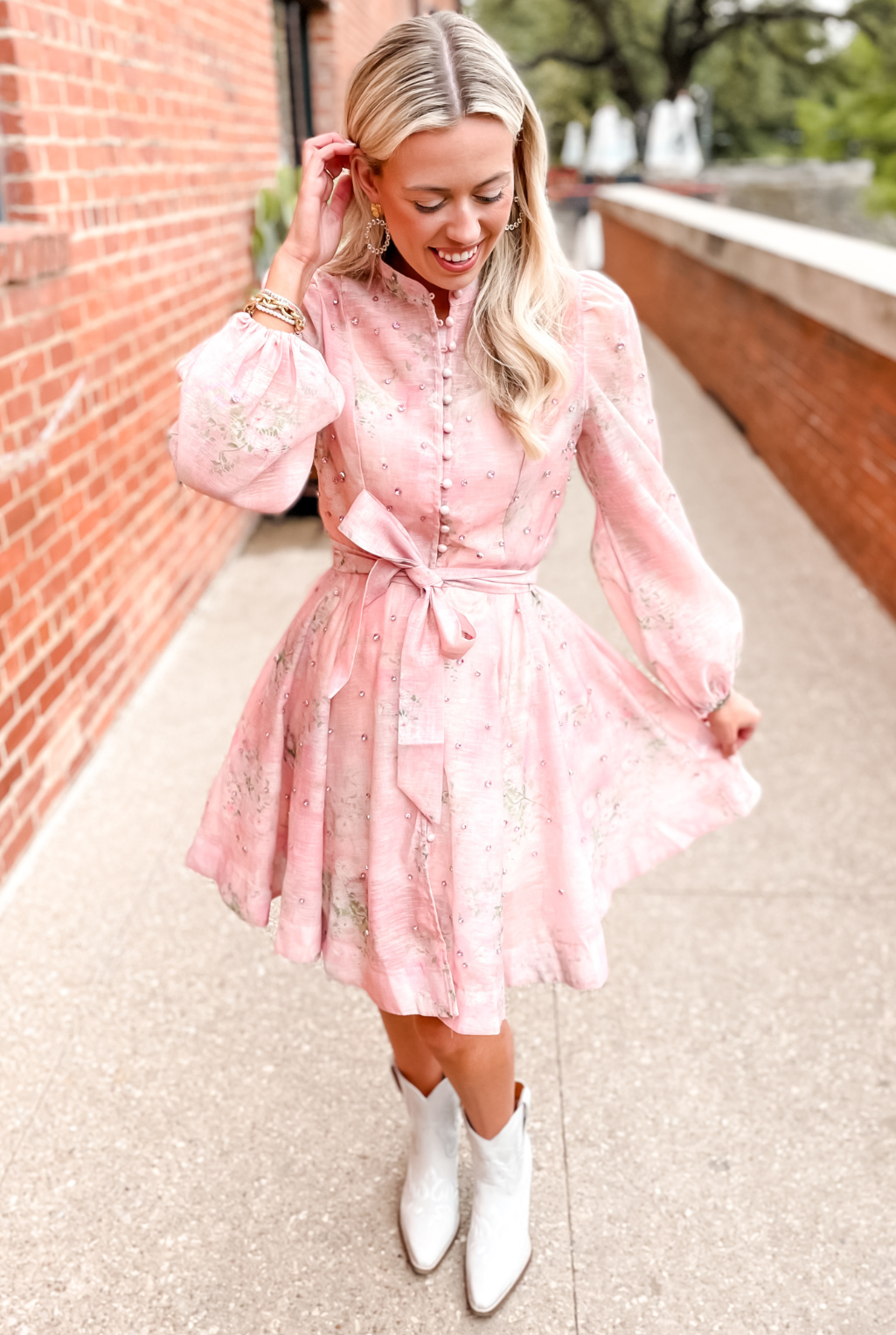 Jeweled In Pink Dress