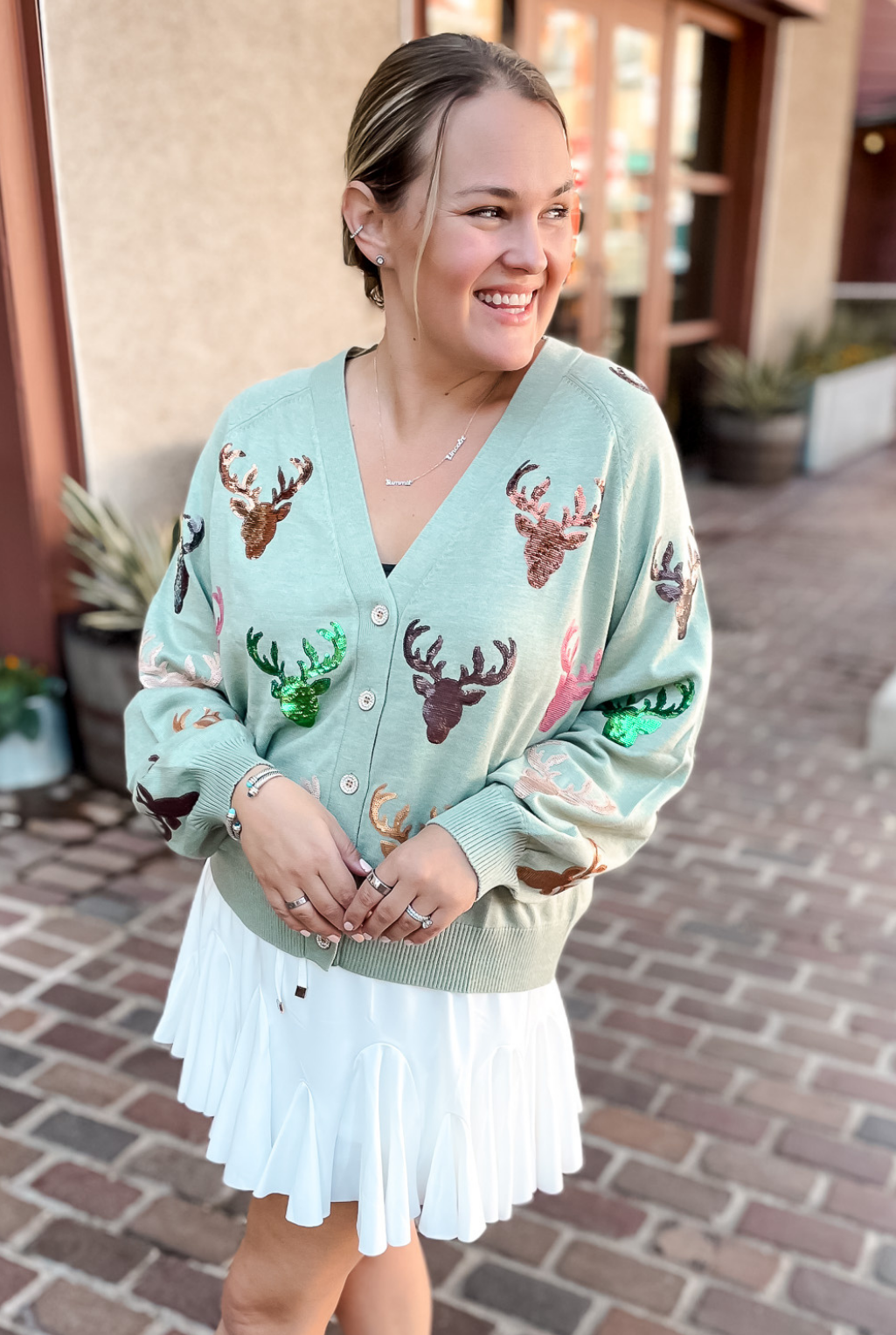 Queen Of Sparkles - Deer Head Cardigan