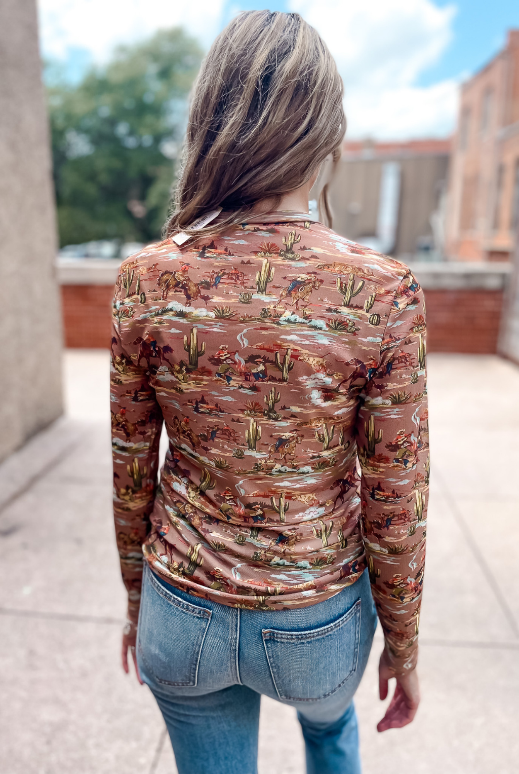 Campfire Cowboy Mesh Top