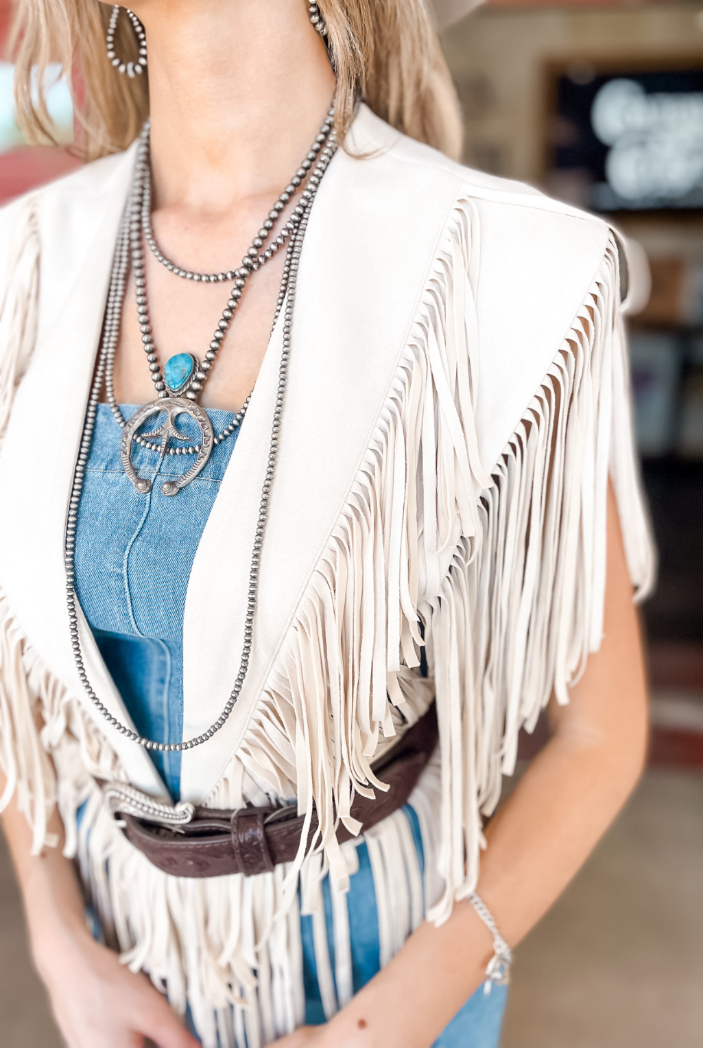Fringe Collar - Cream