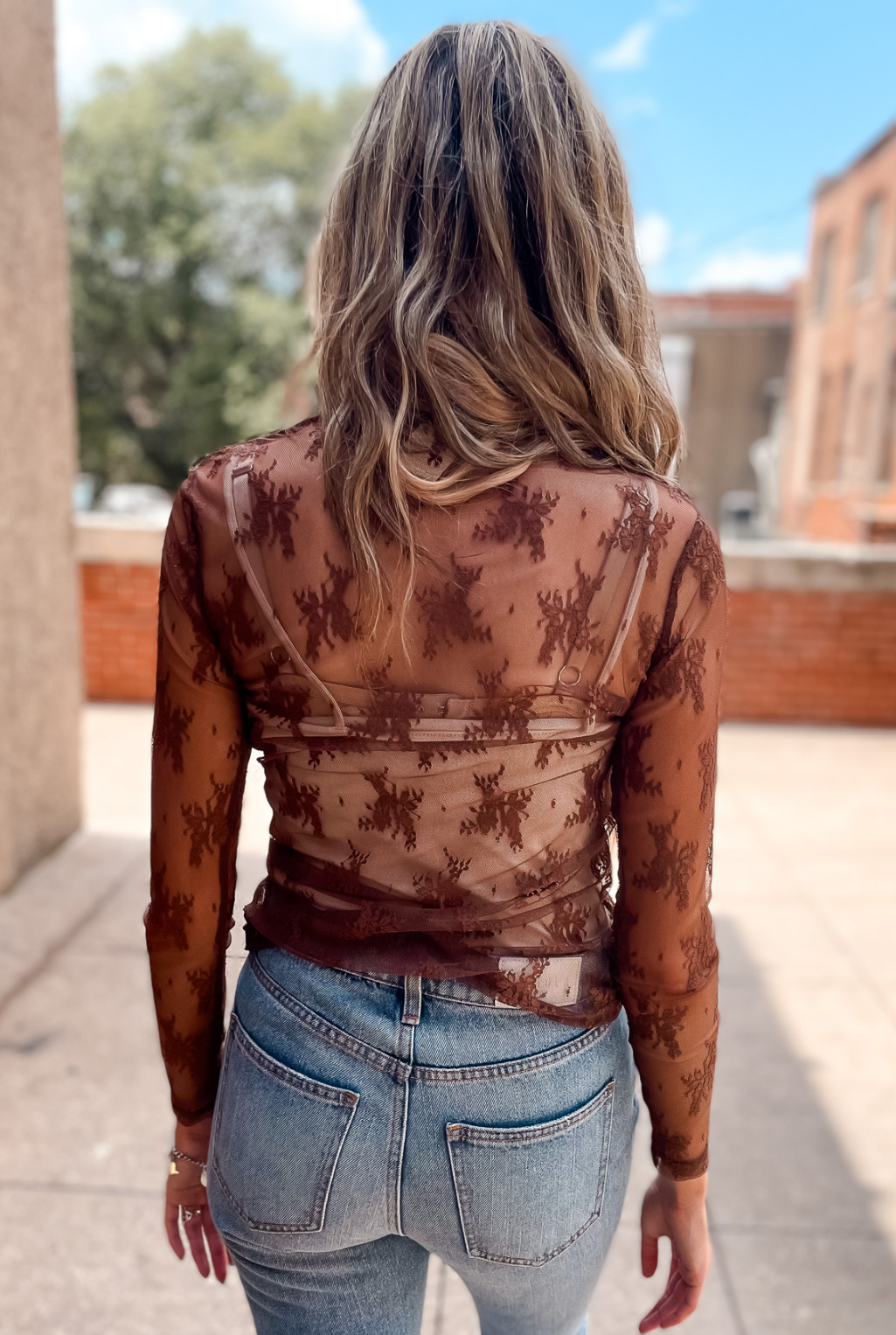 Haven Lace Top - Brown