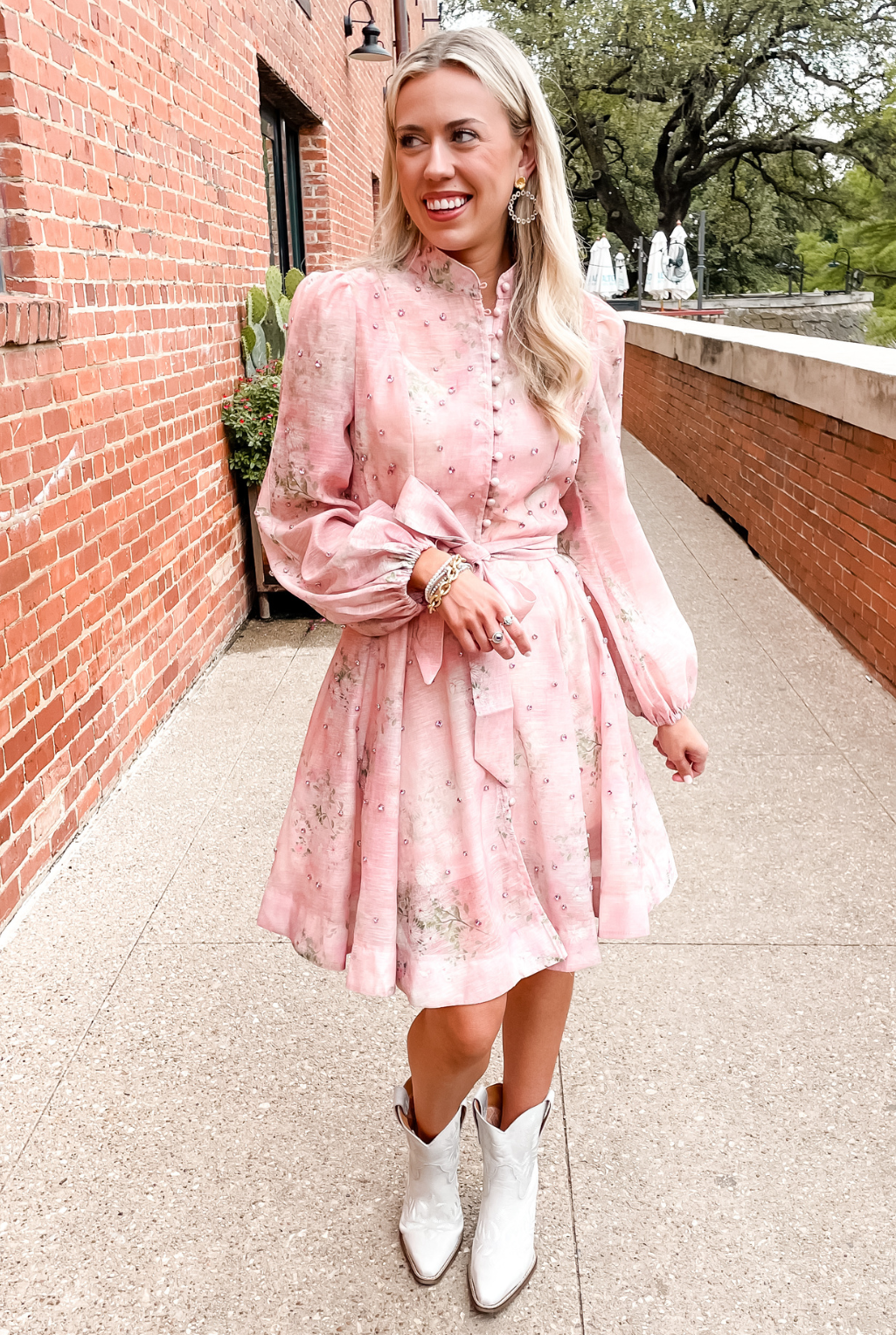 Jeweled In Pink Dress