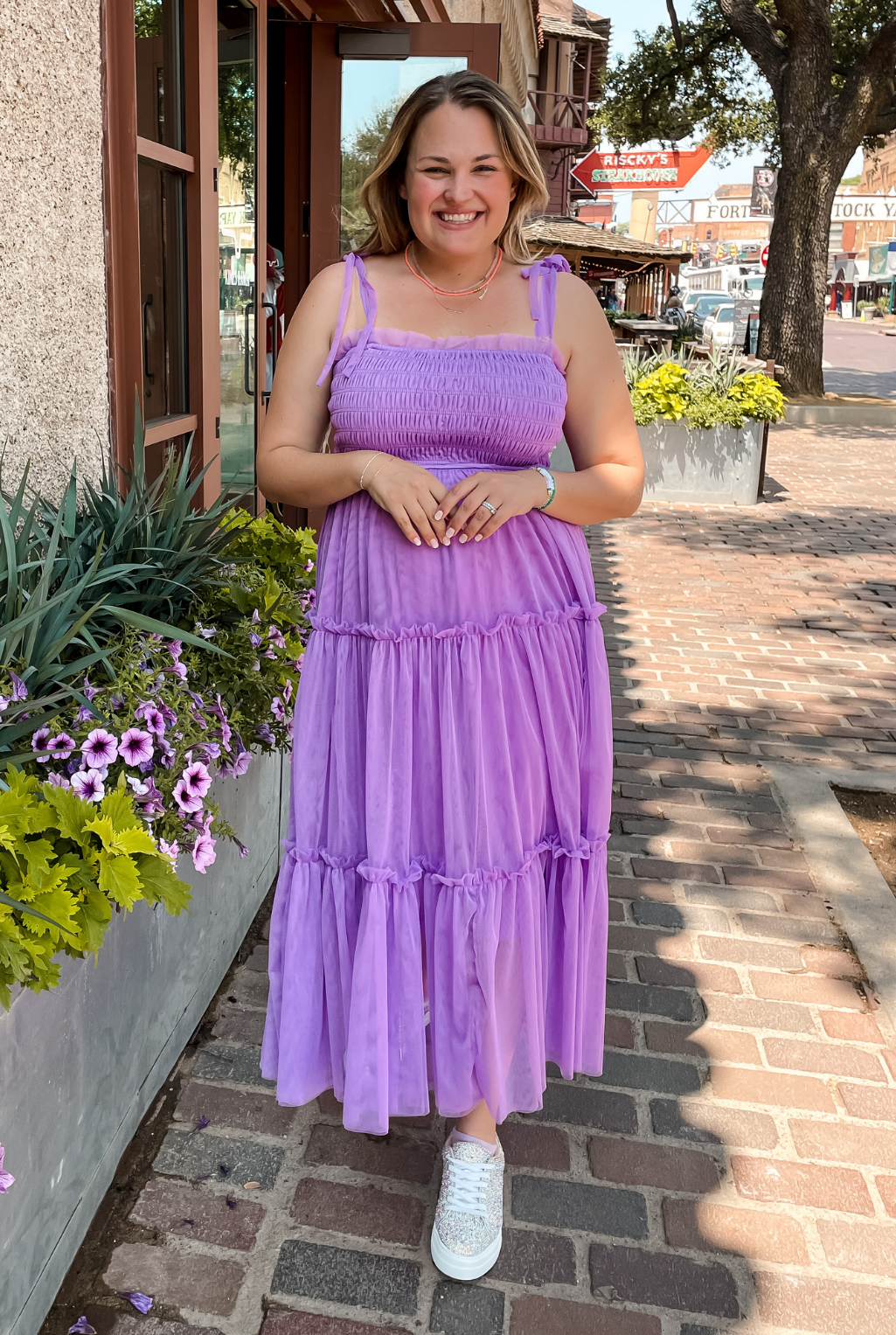 Harlowe Tiered Dress - Lavender