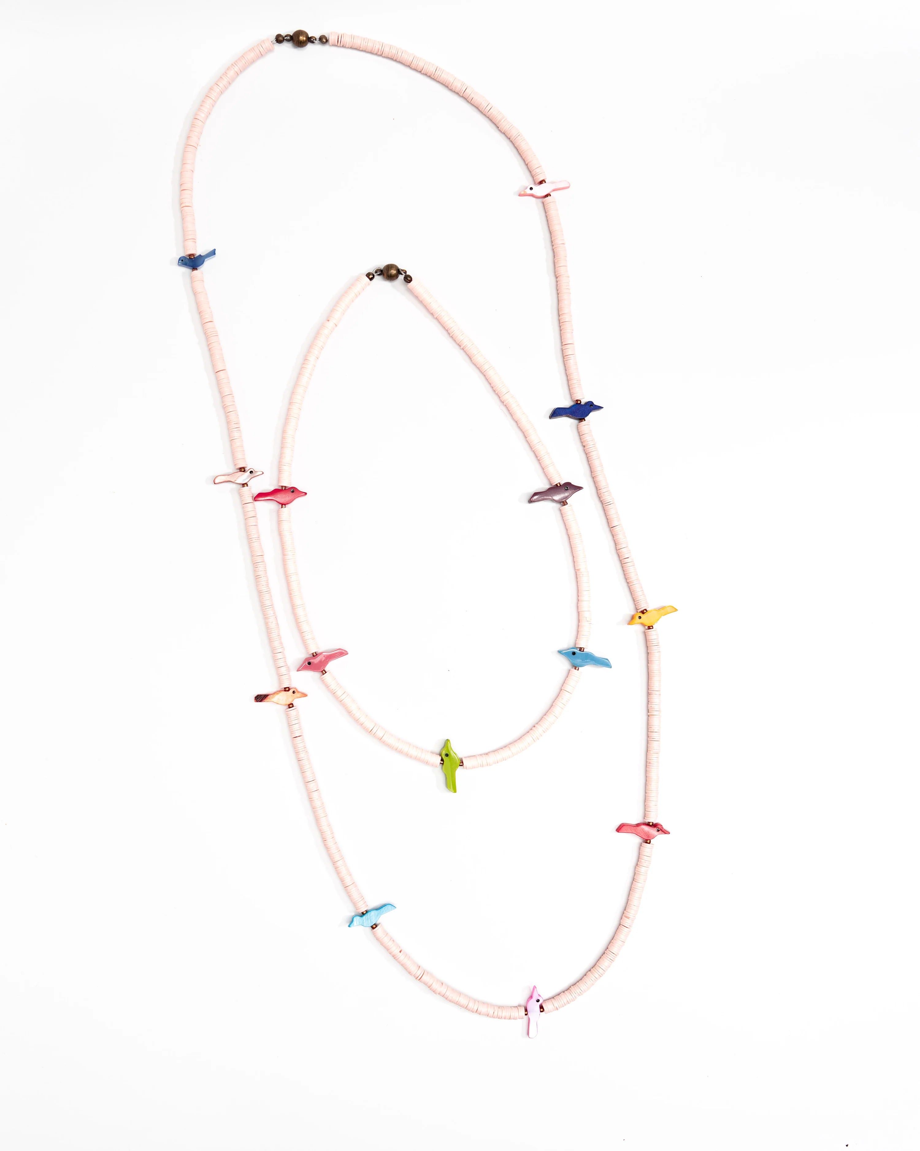 Vintage Fetish Bird Necklace - Long