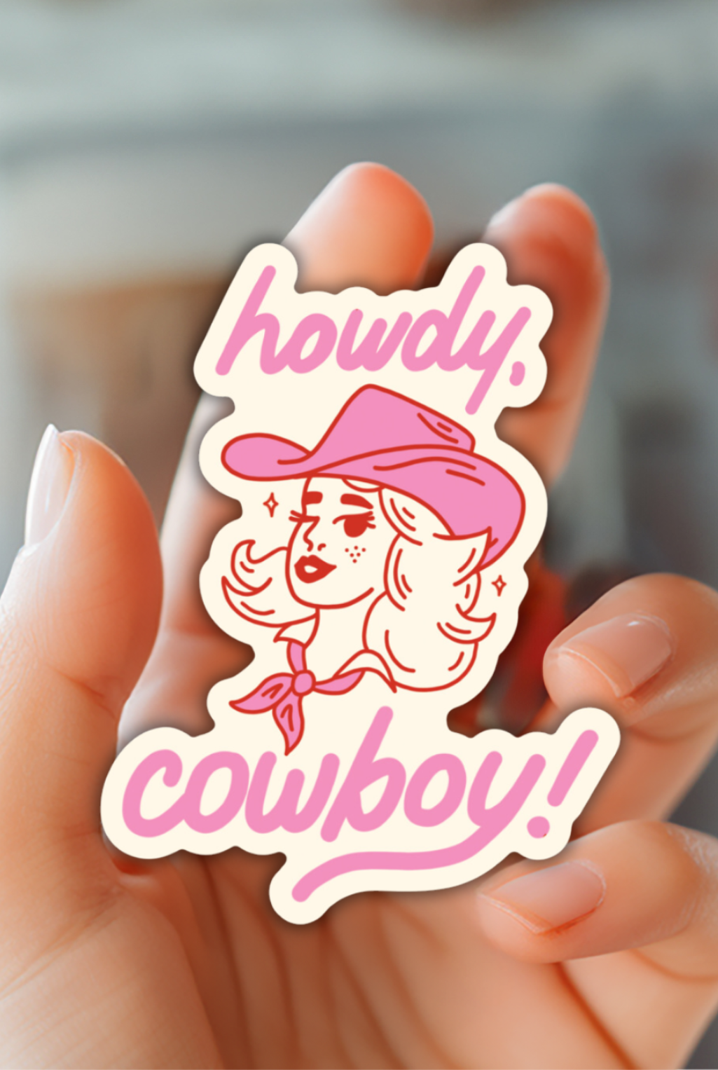 Howdy Cowboy Sticker