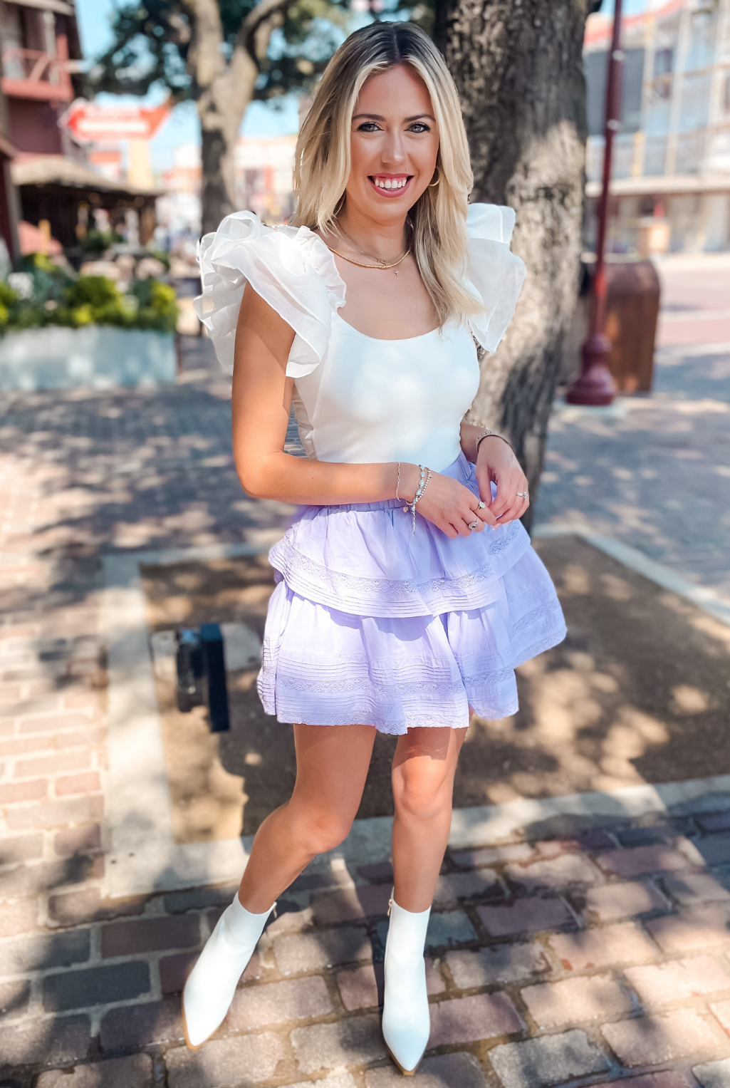 Organza Again Top - White