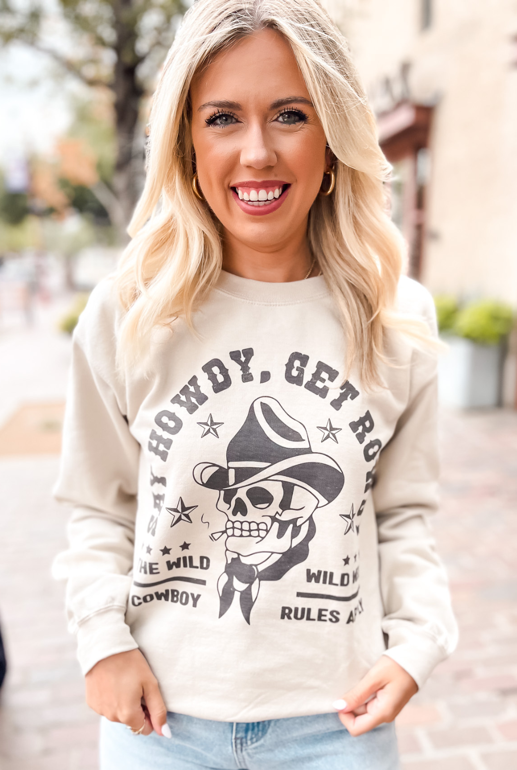 Say Howdy - Get Rowdy Sweatshirt - Sand