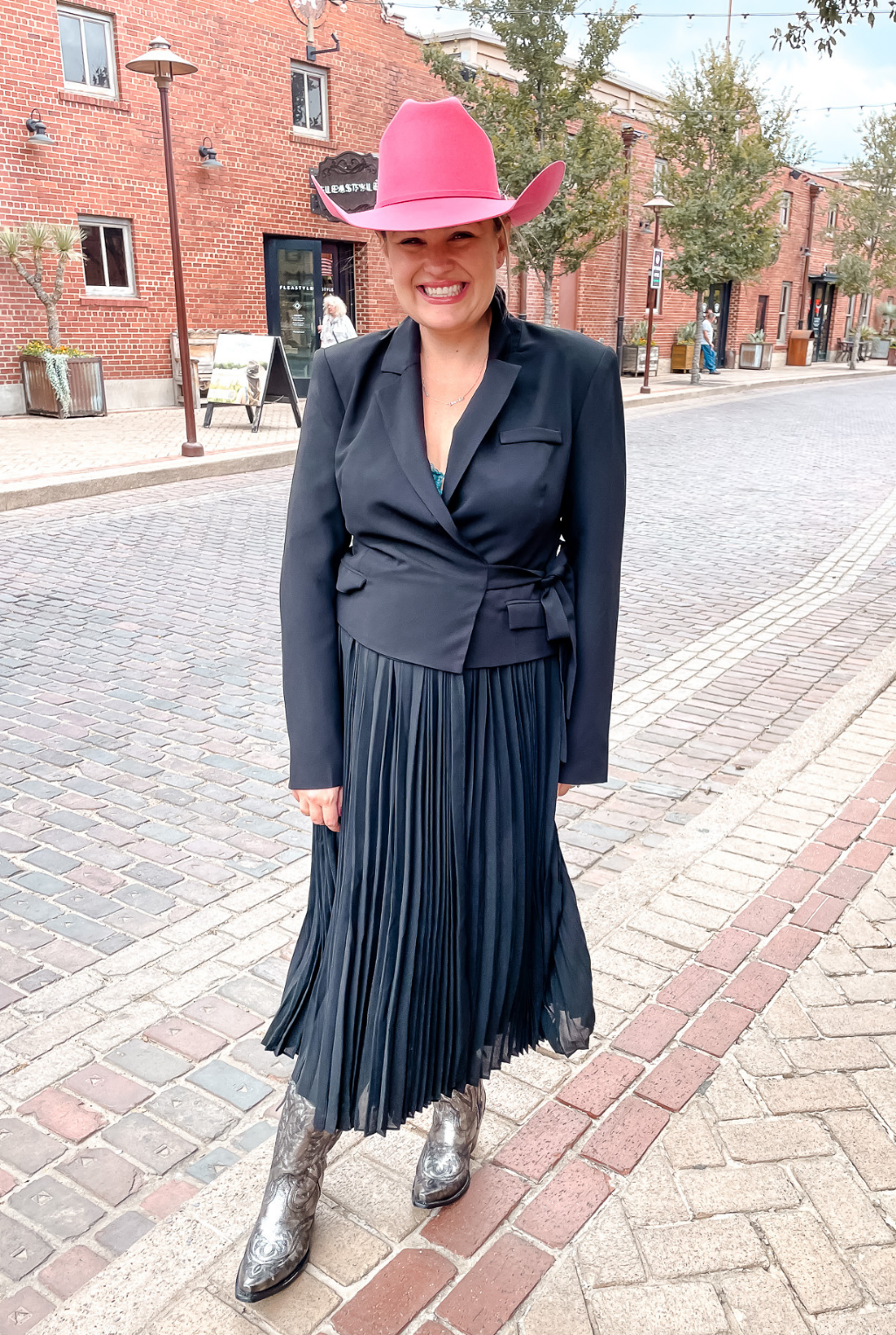 Astr - Sekani Tuxedo Coat Dress