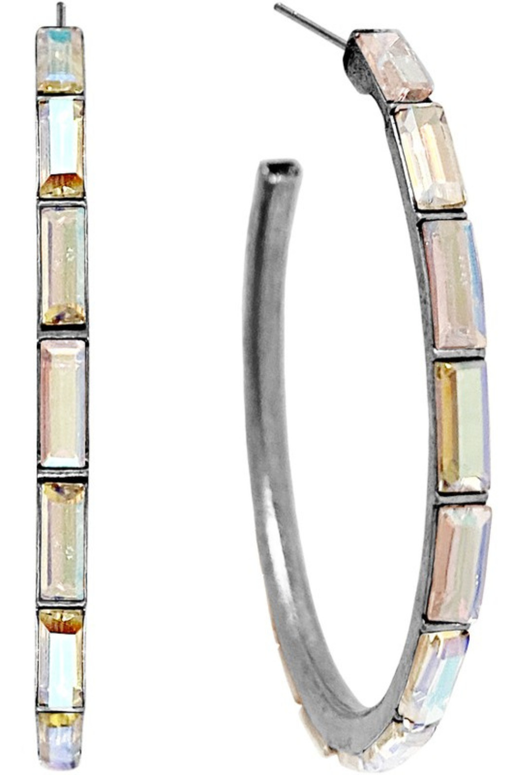 *+BJ 2452 Hoop Earrings - Silver