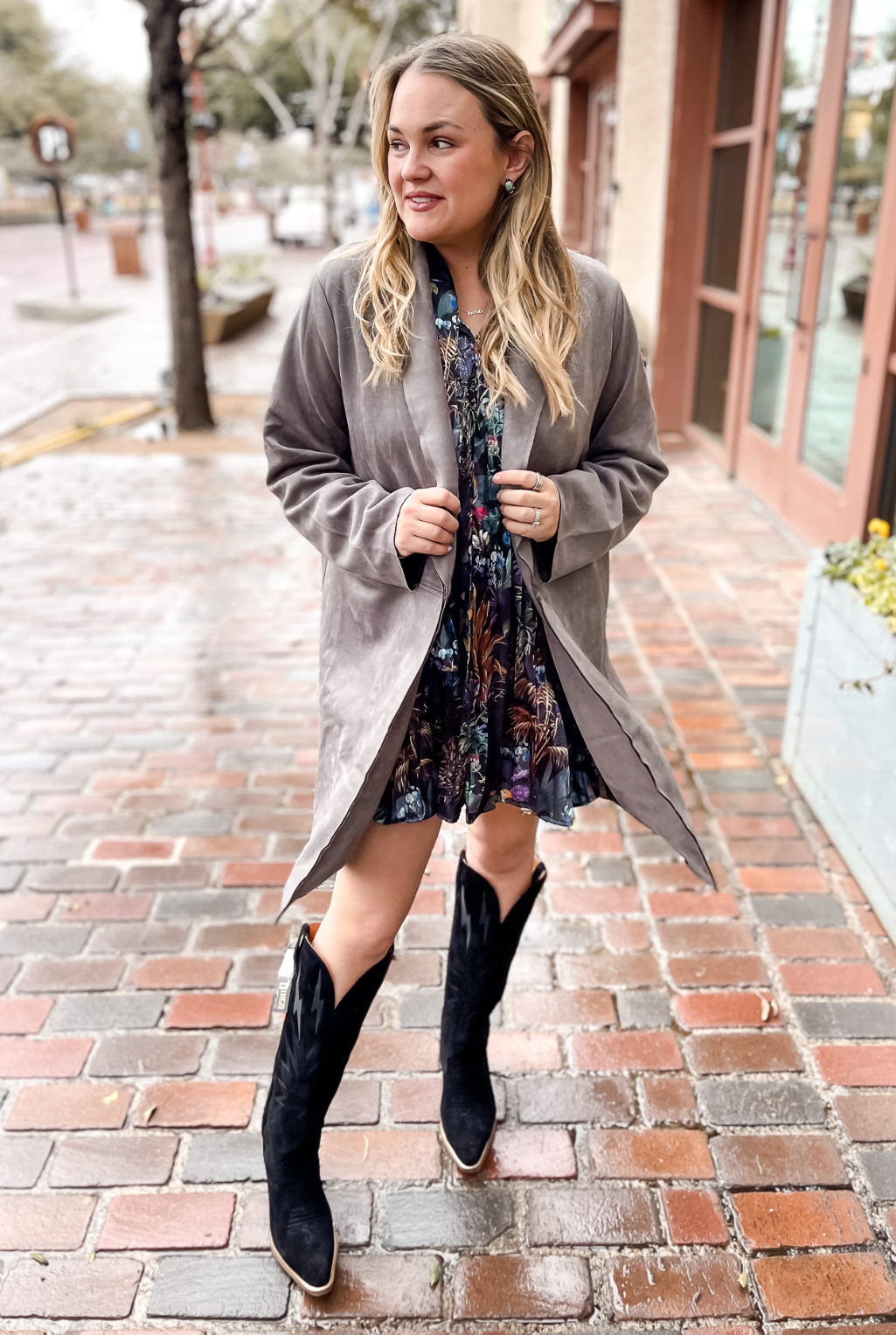 Over The Top Faux Suede Jacket