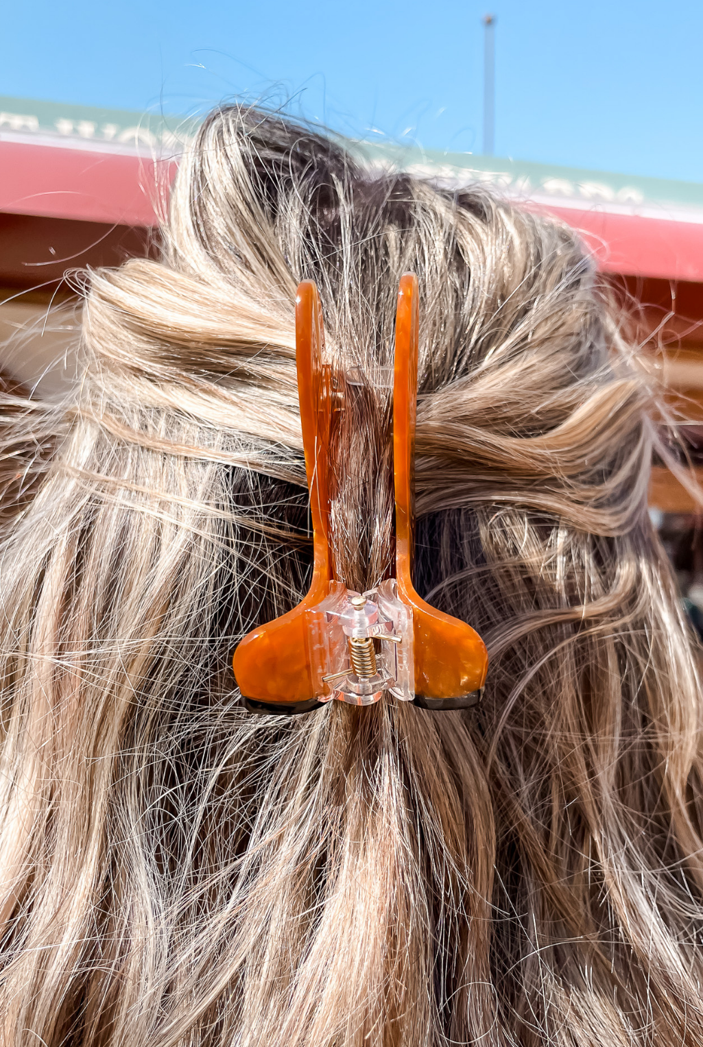 Hand Painted Cowboy Boot Hair Clip - Brown