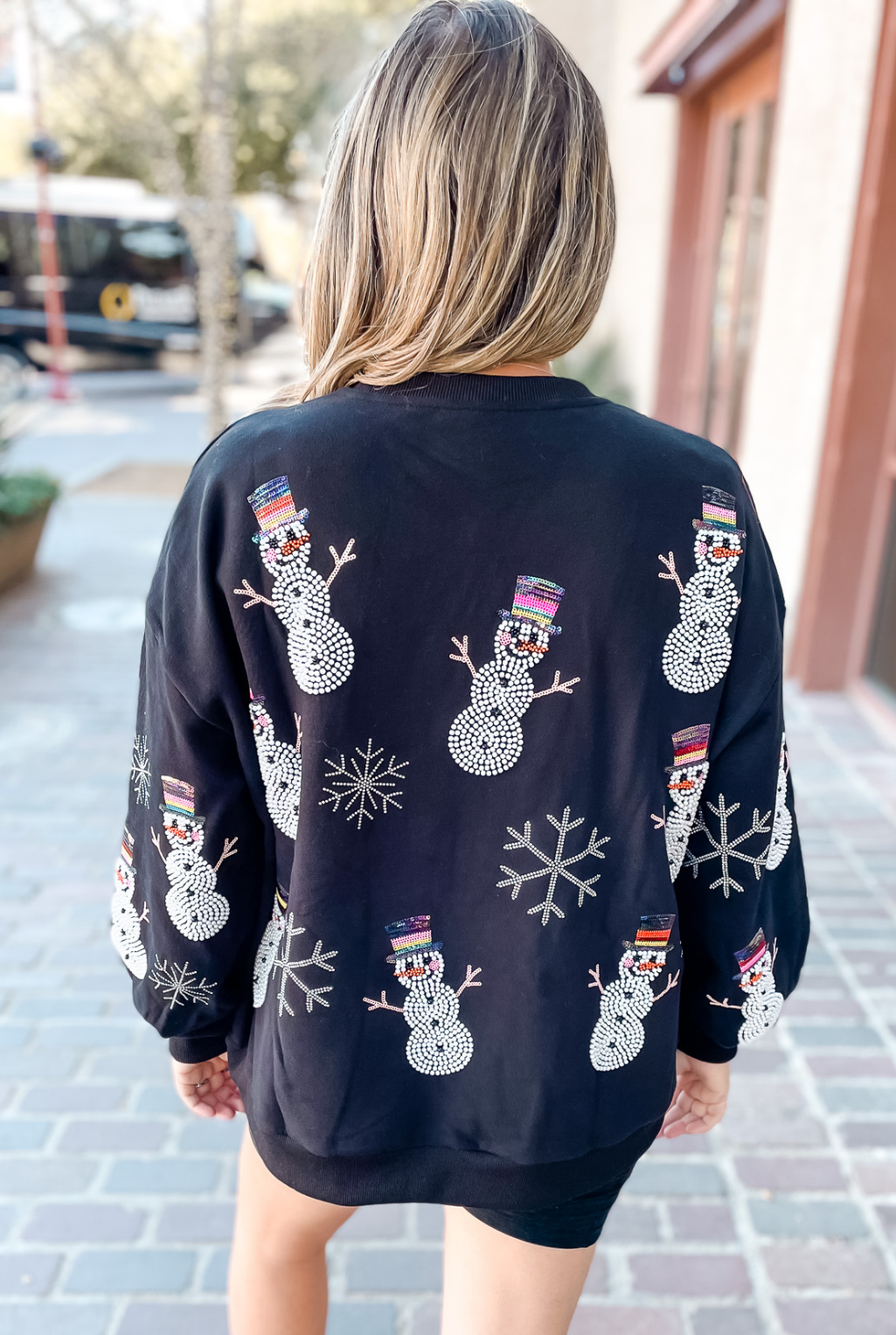 Queen Of Sparkles - Black Pearl Snowman Sweatshirt