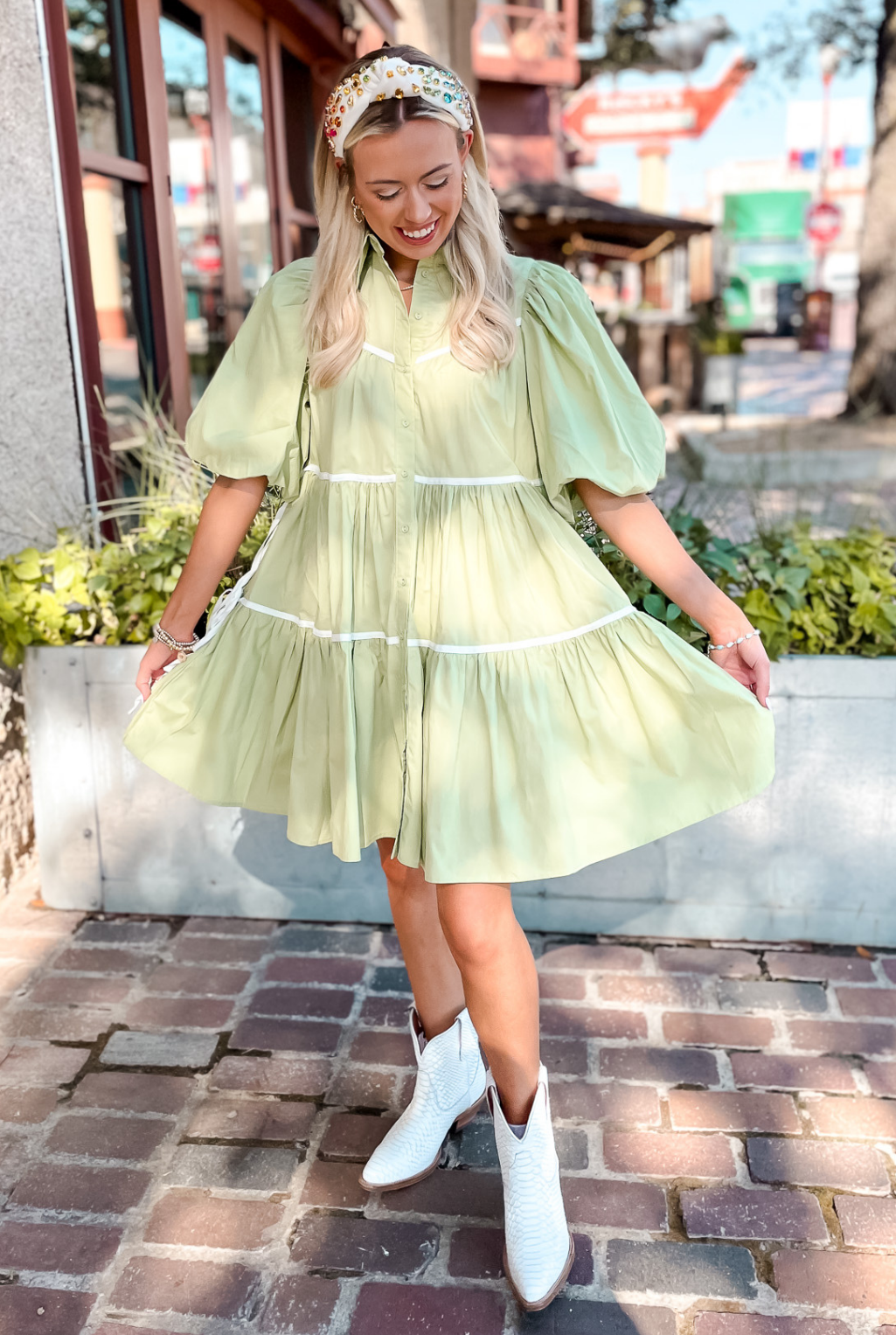 Lena Green Dress