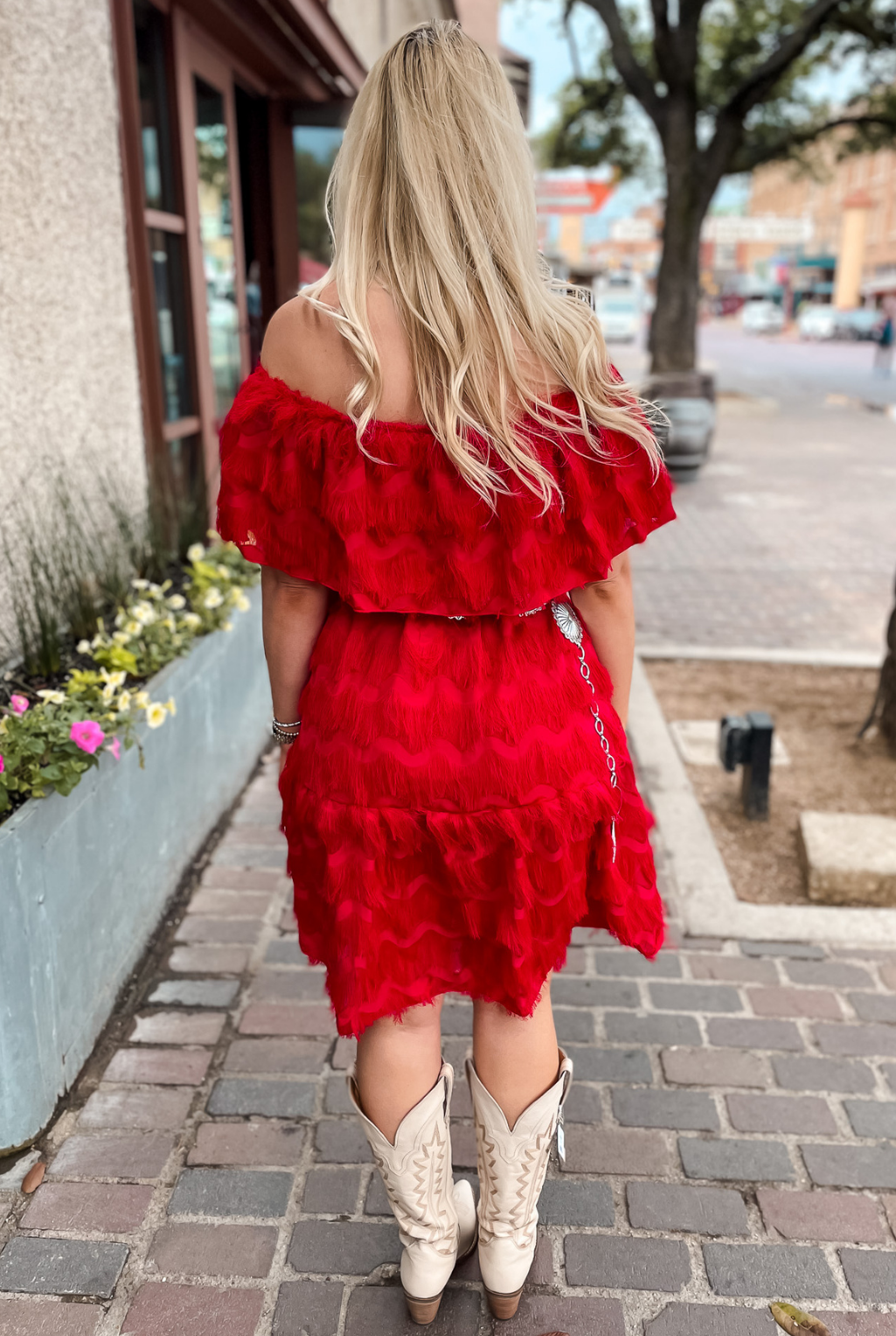 Fringe Red Dress