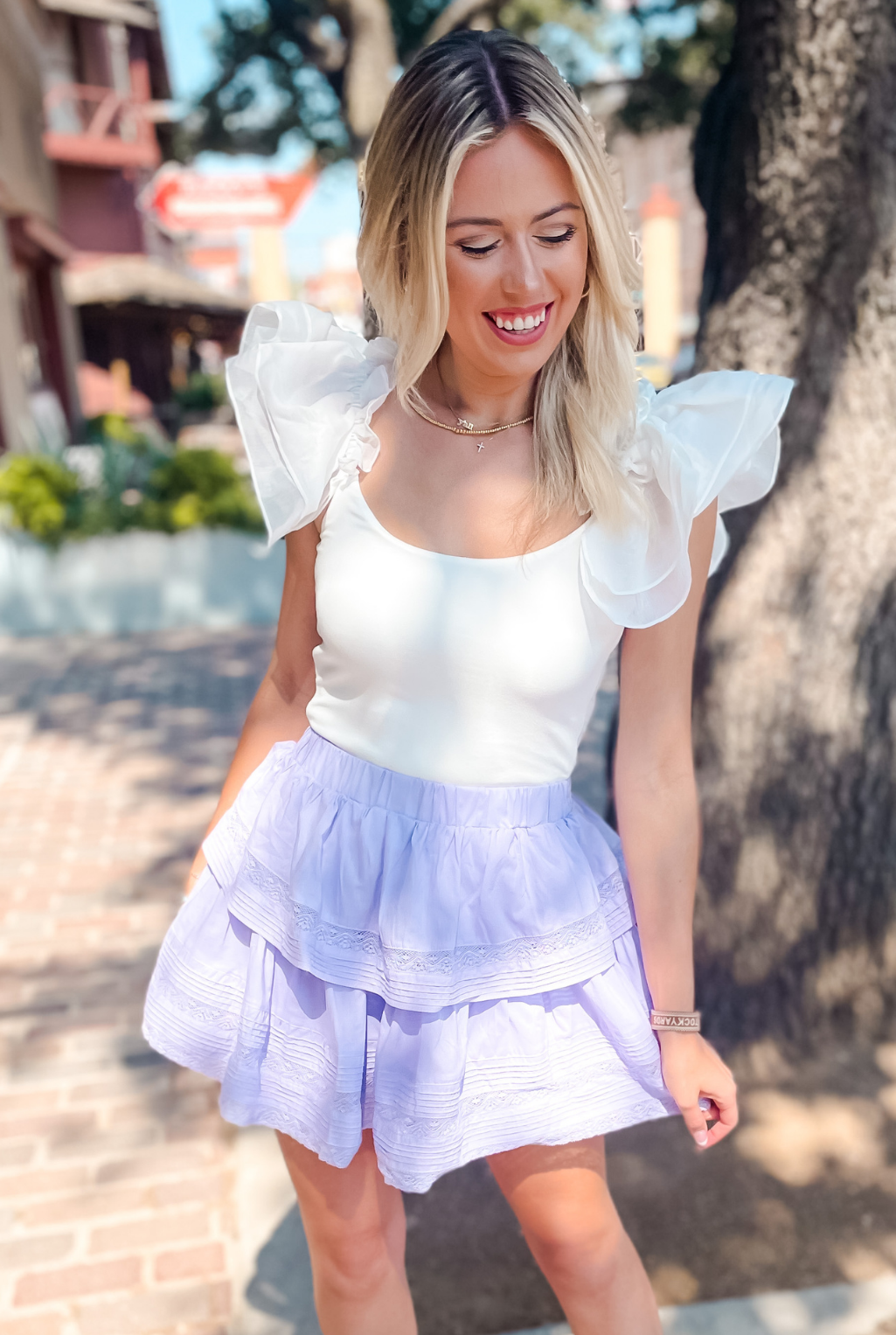 Organza Again Top - White