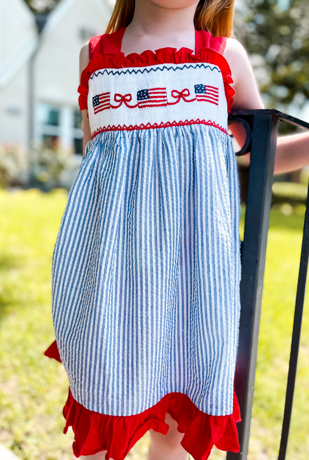 Seersucker USA Flag Dress