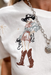 Z Cowgirl Embroidered T-Shirt - Tucker Brown