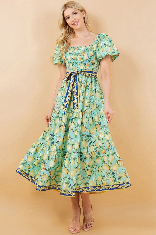 If Life Gives You Lemons Dress - Green