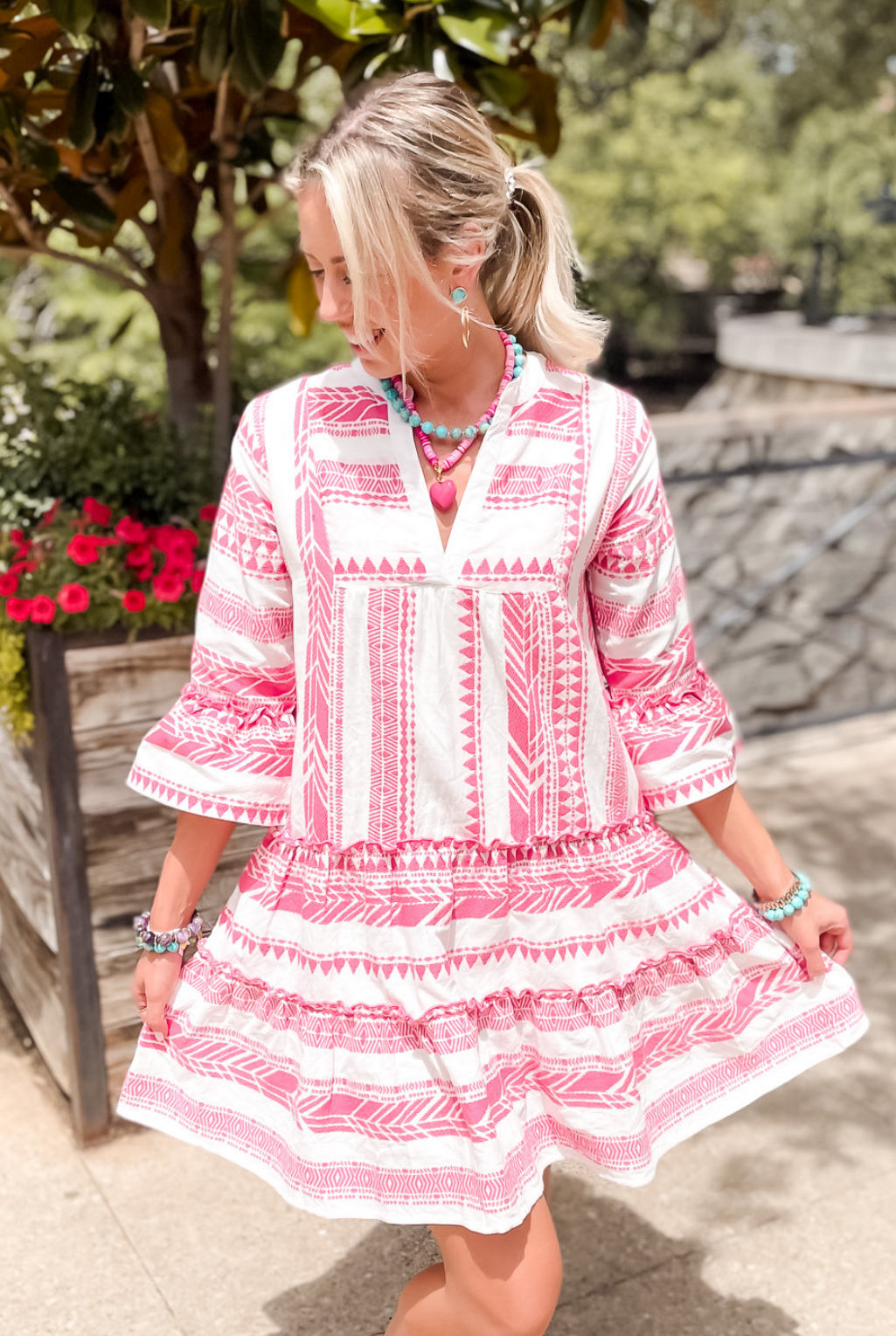Athens Embroidered Dress