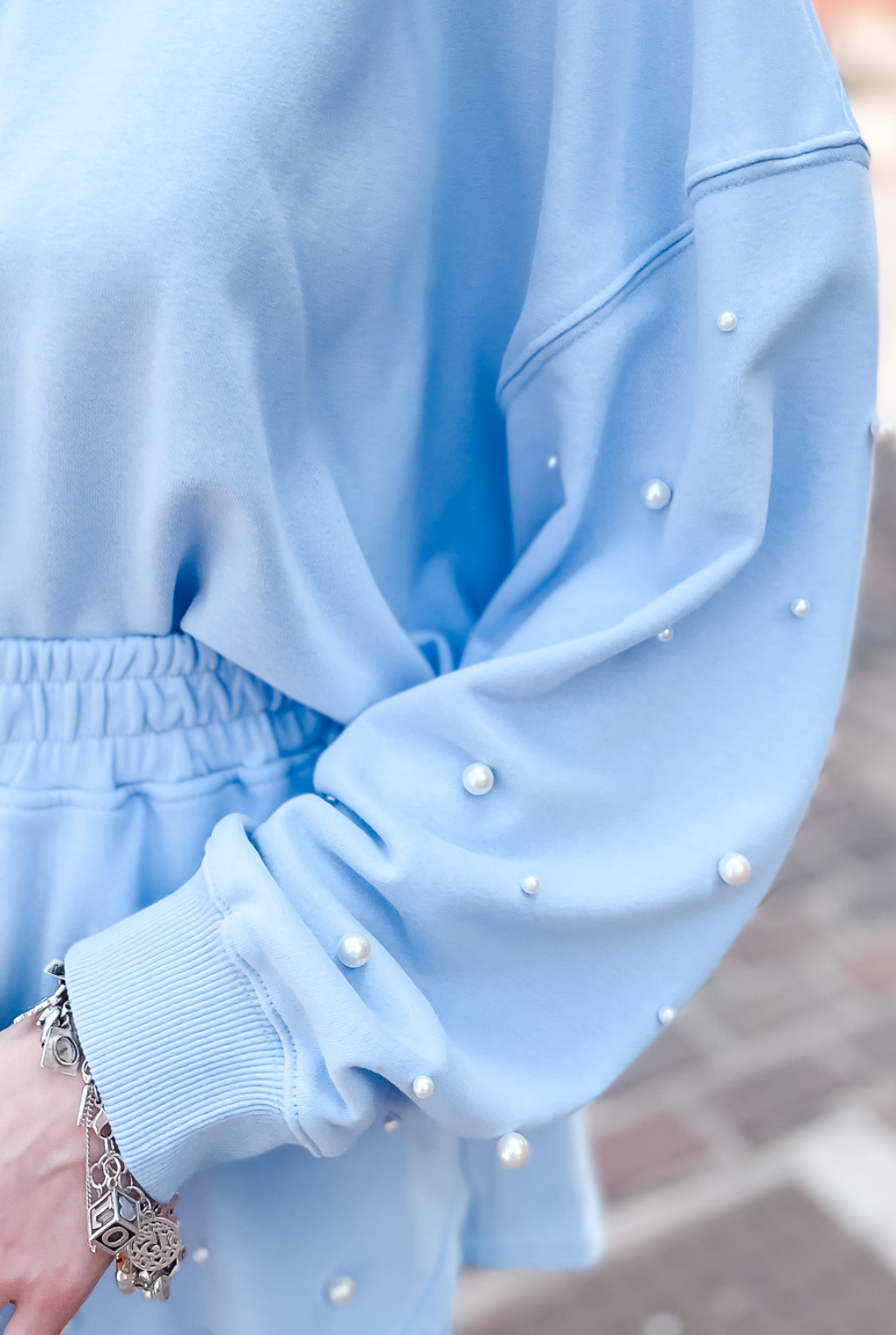 Pastel Pearls Short Set - Blue