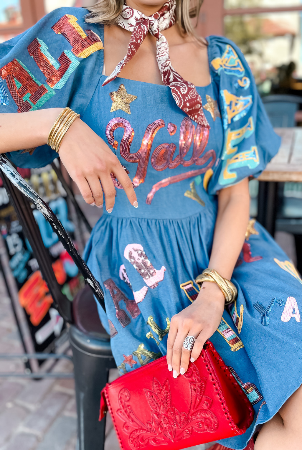 All Y'all Denim Dress — Tucker Brown