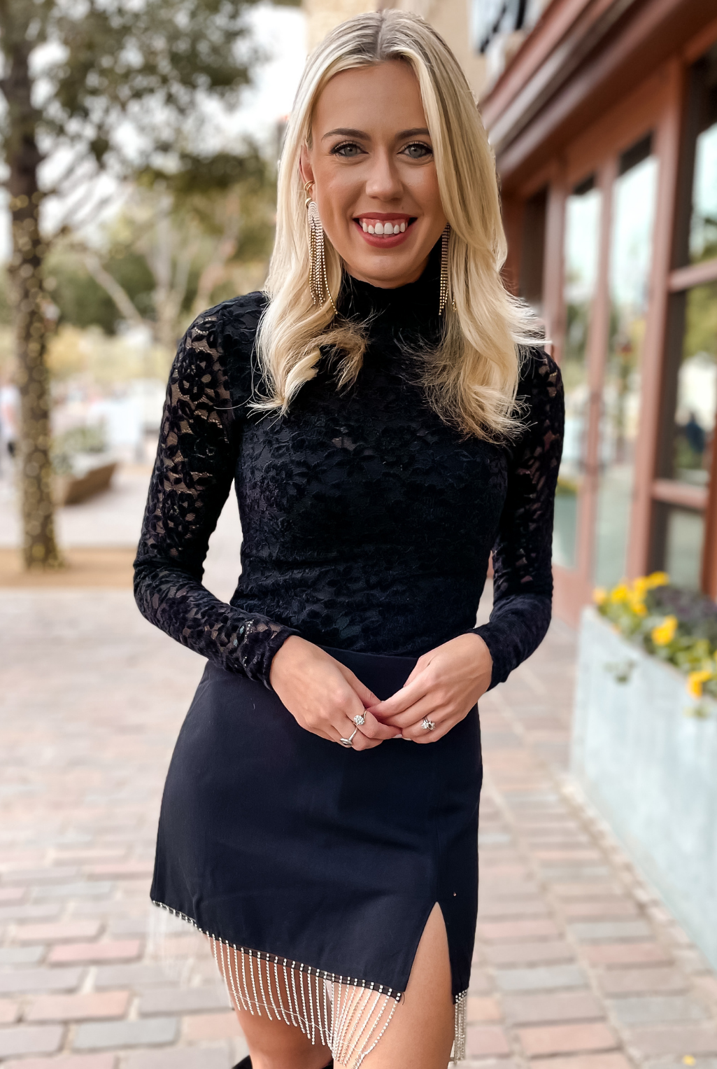 Steve Madden - Cassi Lace Body Suit - Black