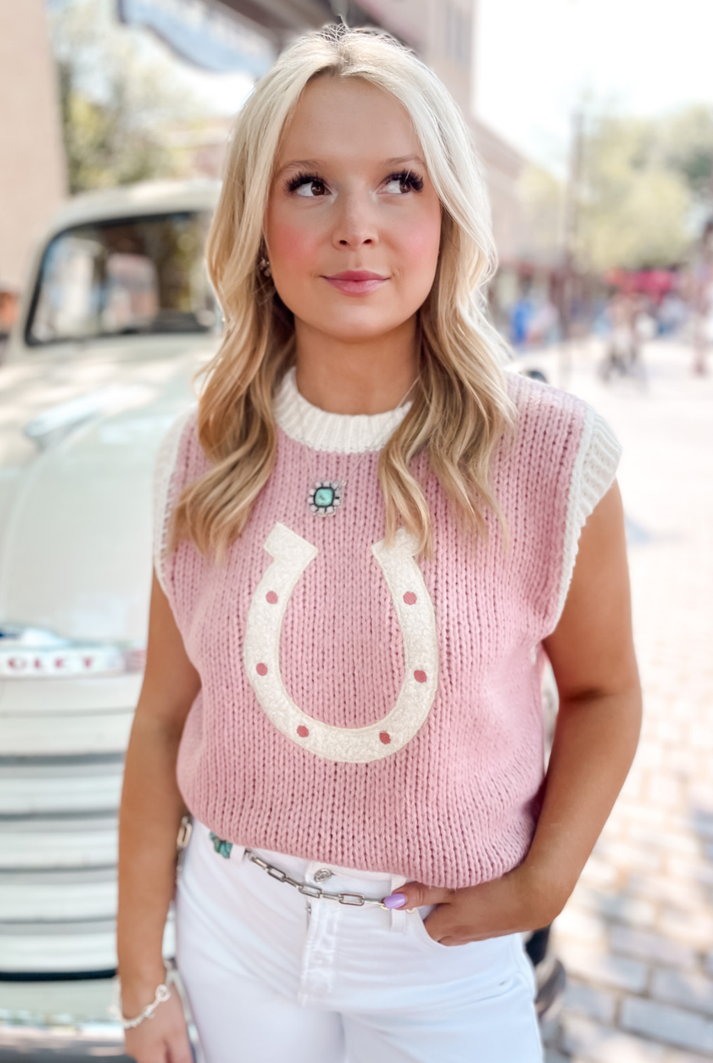 Horseshoe Vest - Pink