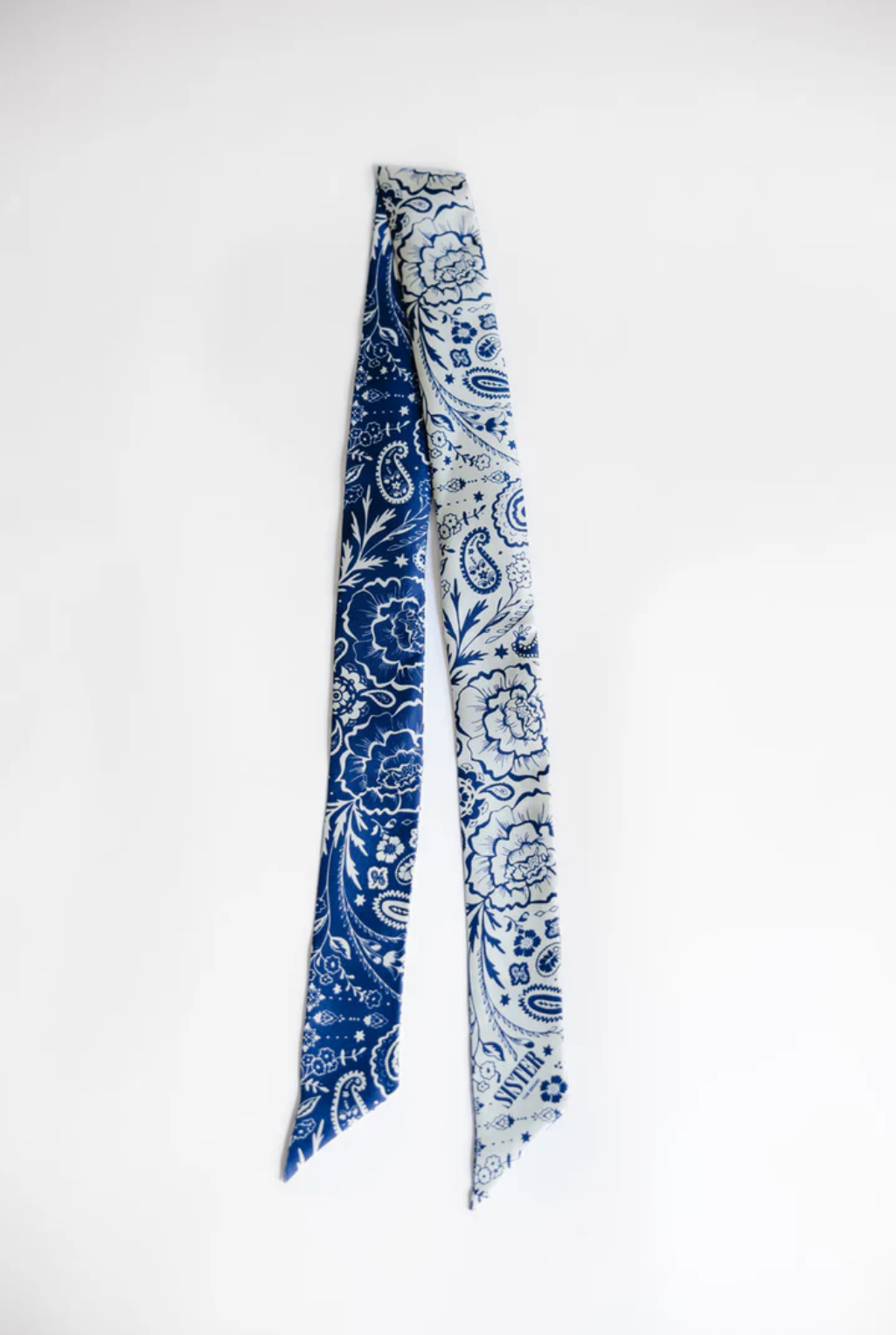 Navy Outlaw Silk Twilly Scarf