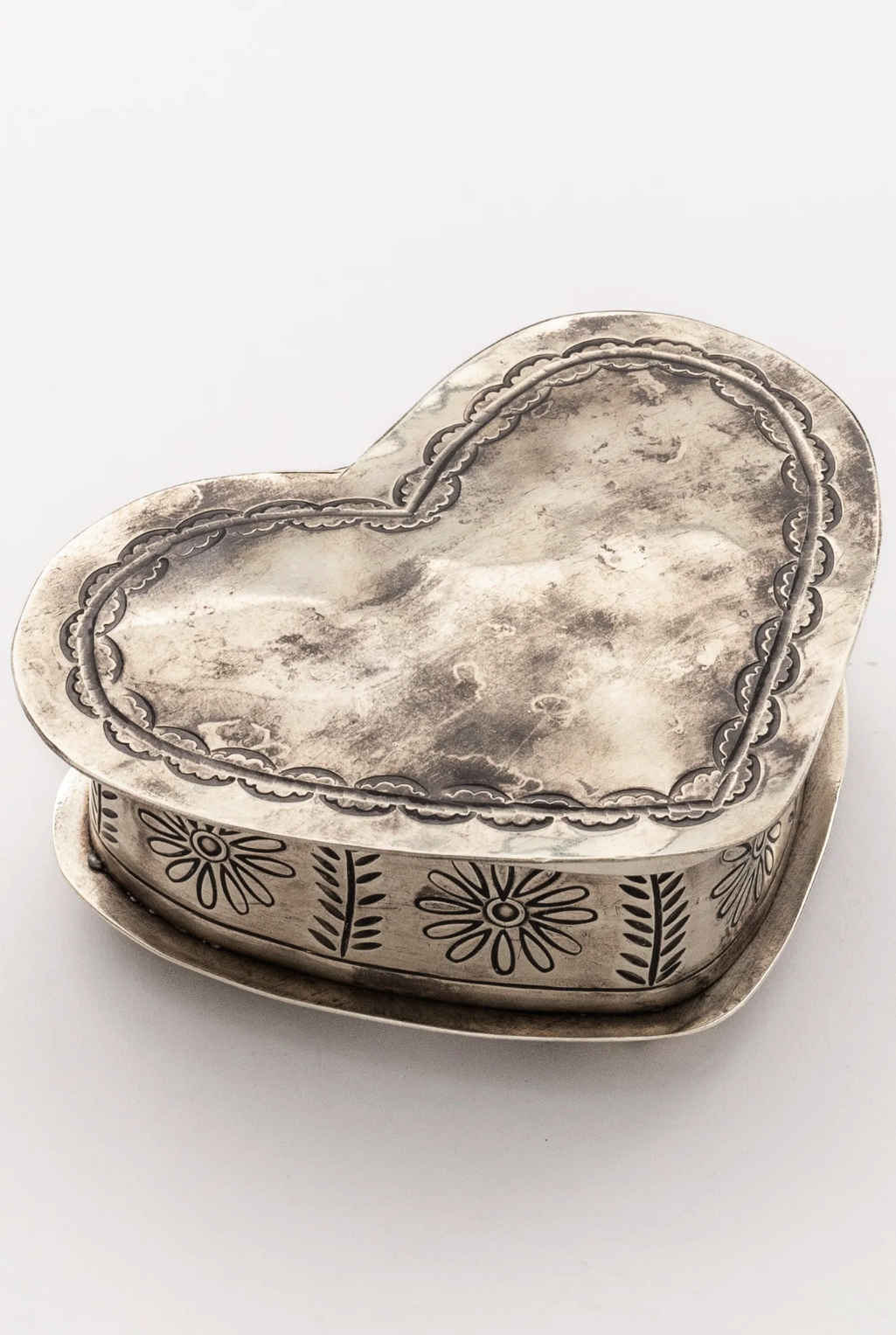 Rustic Silver Corazon Keepsake Box