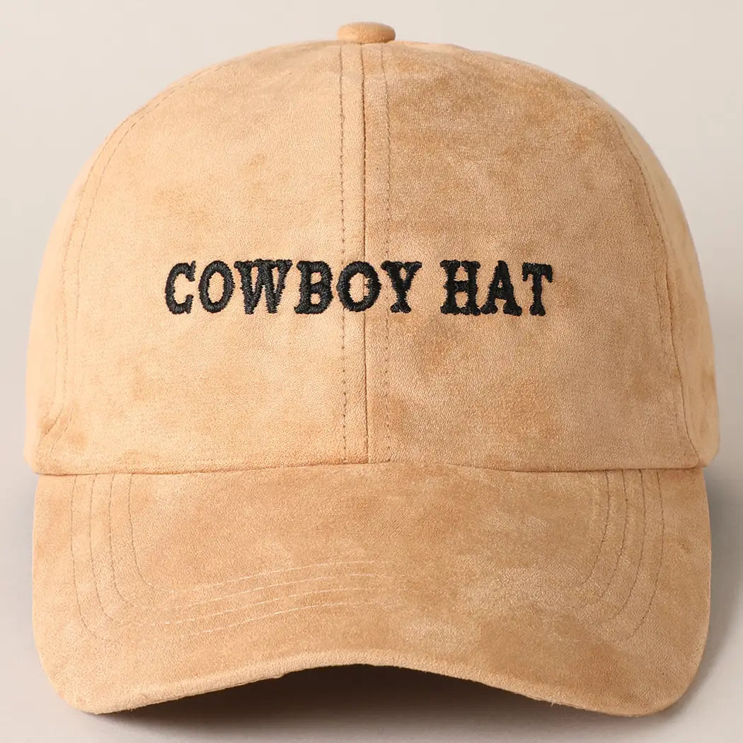 Cowboy Hat Suede Cap - Beige