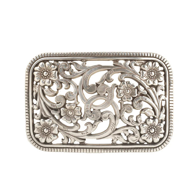 Floral Filigree Belt Buckle