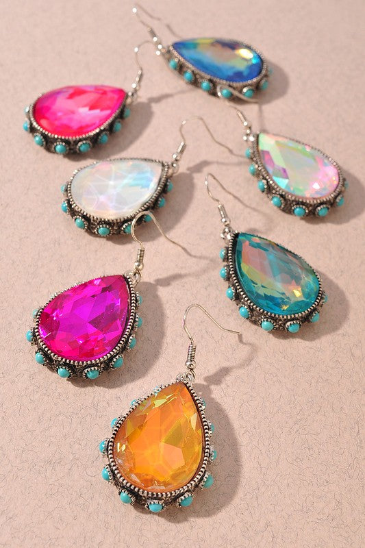 Farm Glam Tear Drop Earrings - Optic