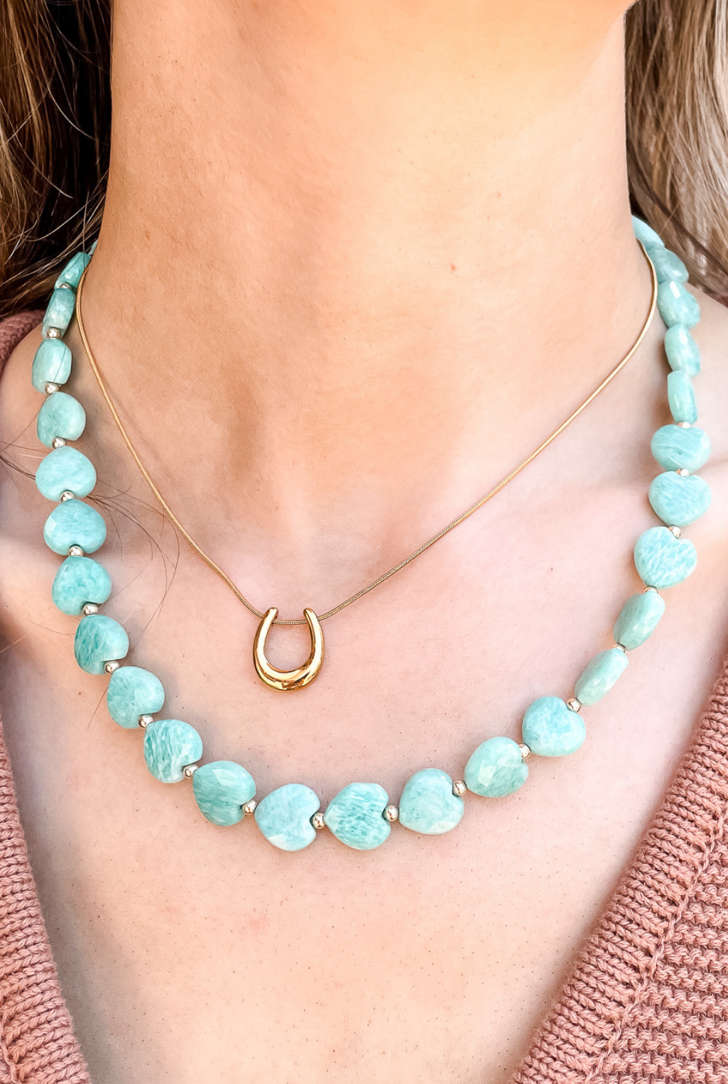 All Heart Necklace - Amazonite