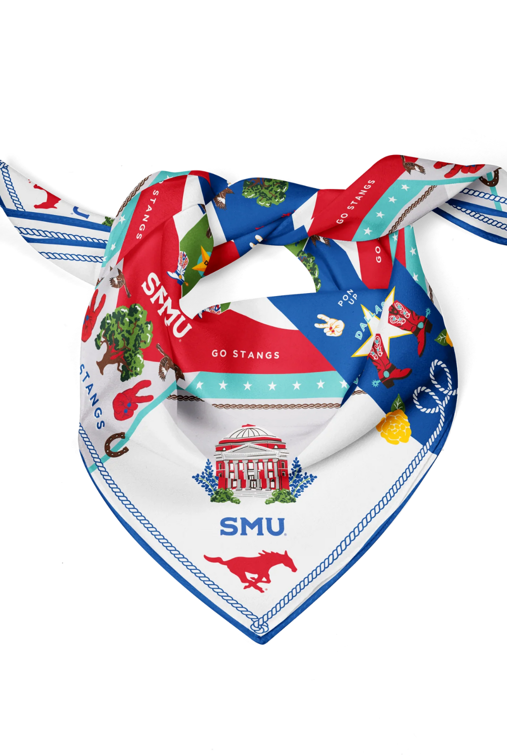 SMU Mustangs Silk Scarf