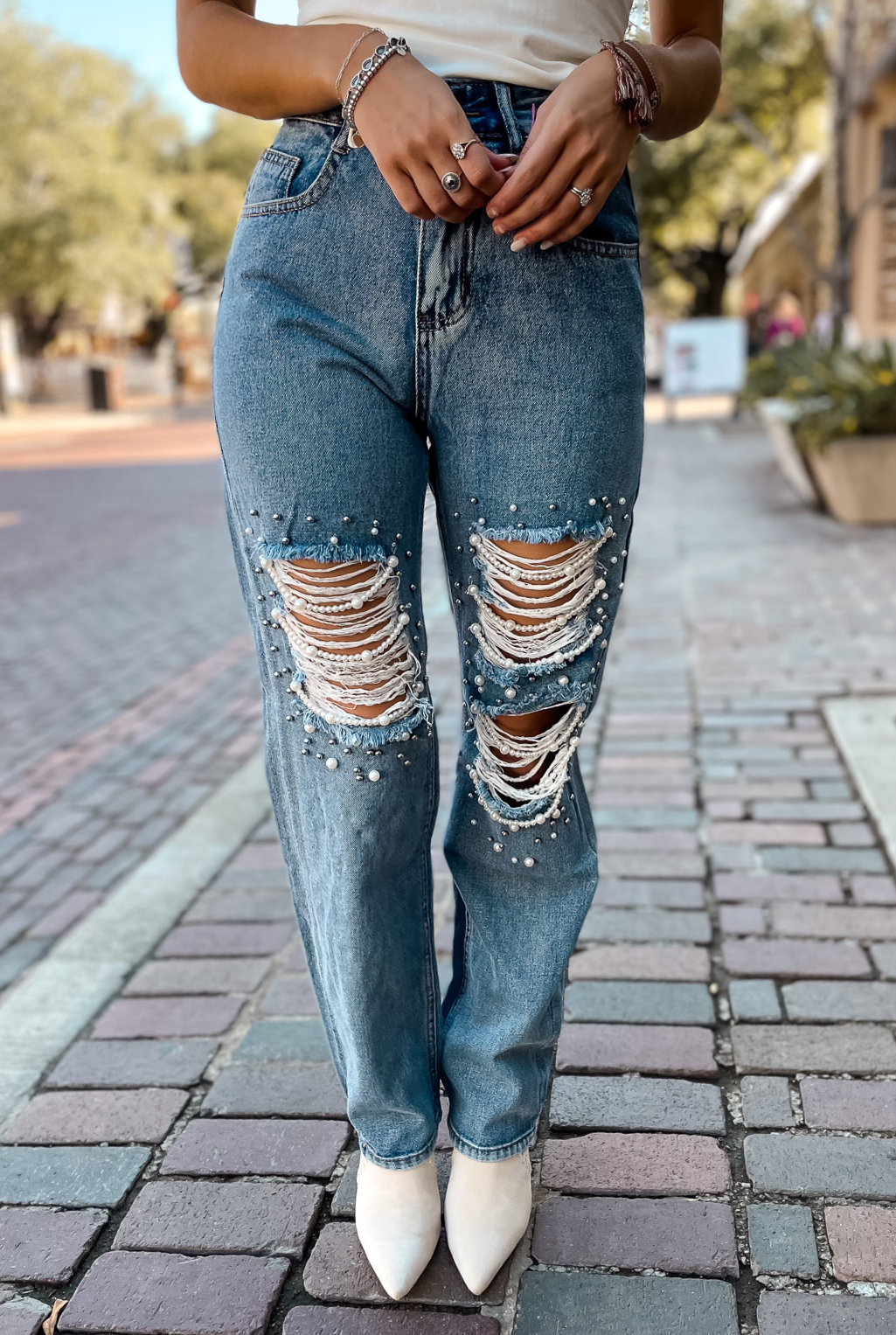 Pearl Ripped Jeans