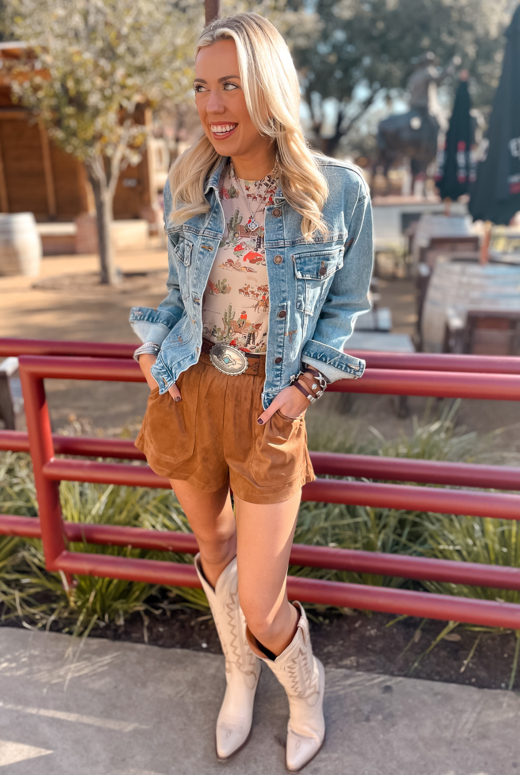 Boot Stitch Denim Jacket - Blue