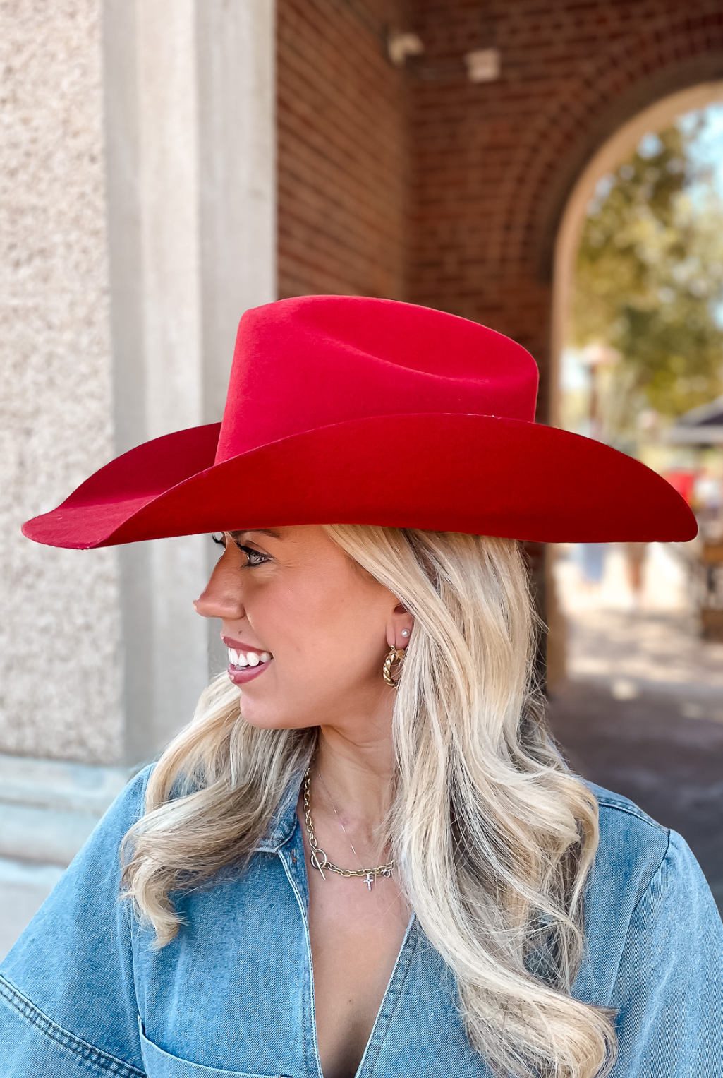 Stampede Red Cowboy Hat