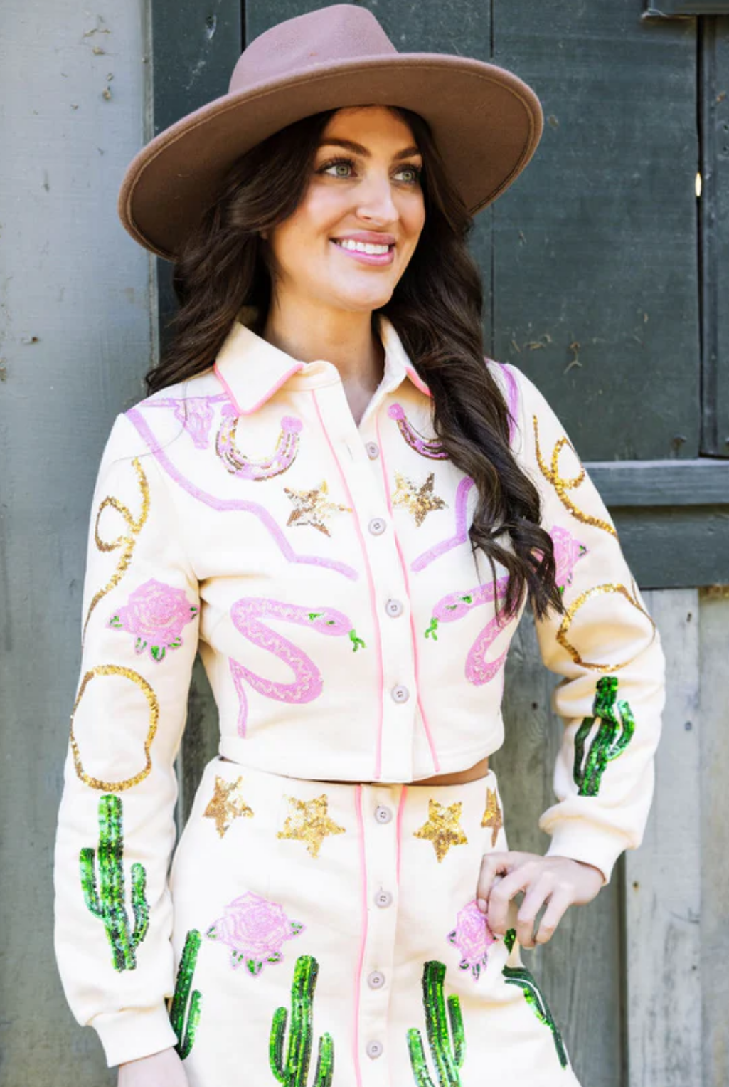 Cowgirl Icon Top - Ivory