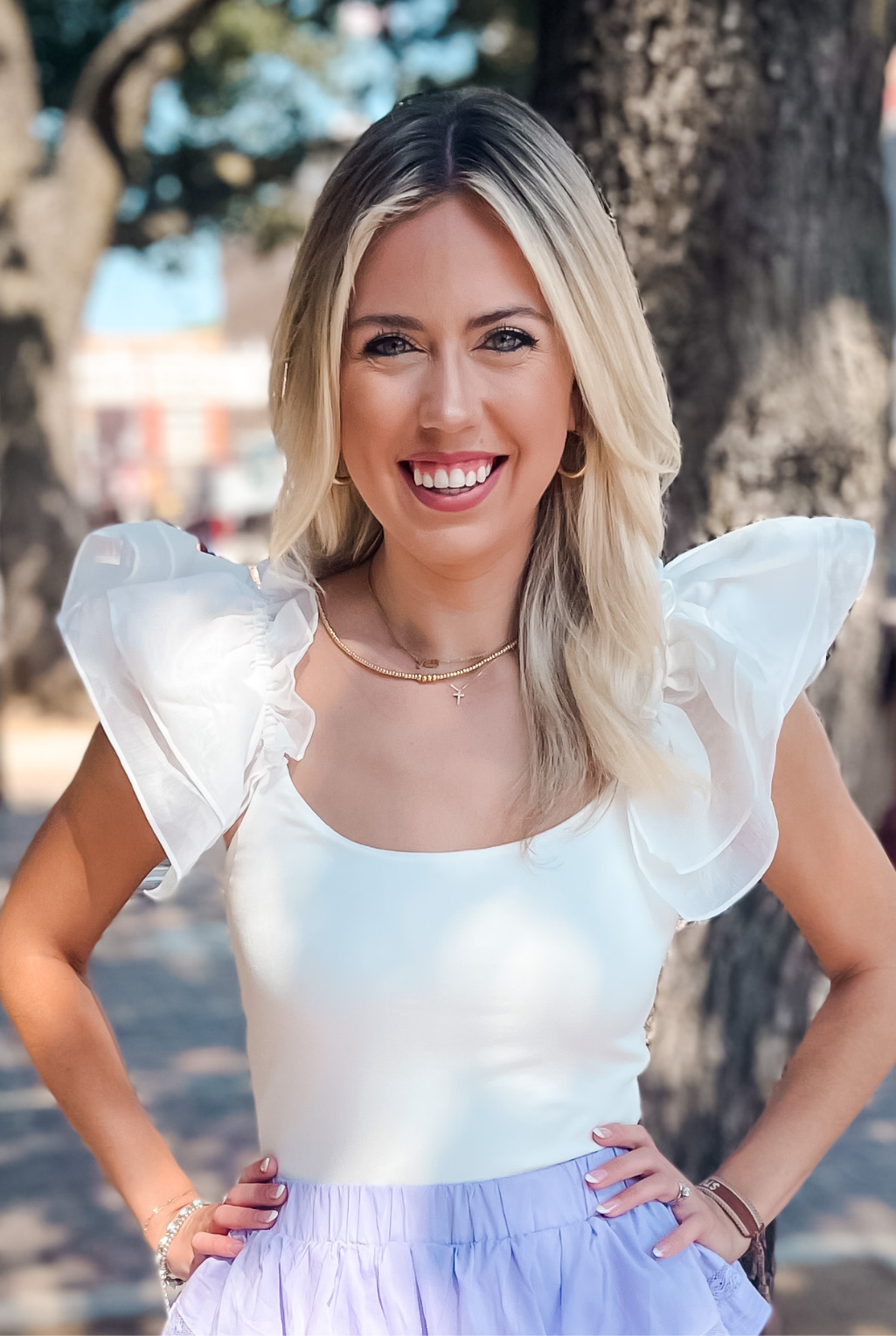 Organza Again Top - White