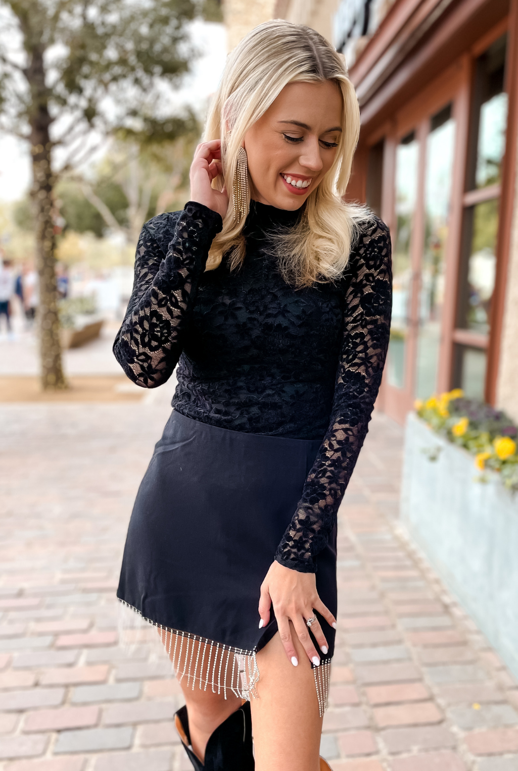 Steve Madden - Cassi Lace Body Suit - Black