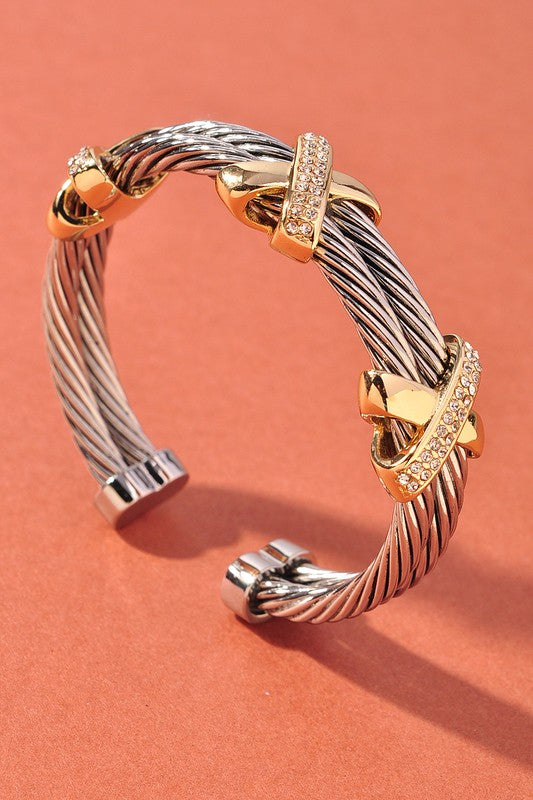 Two Tone Cable Bracelet