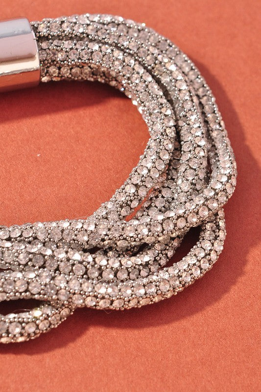 Rhinestone Magnetic Bracelet