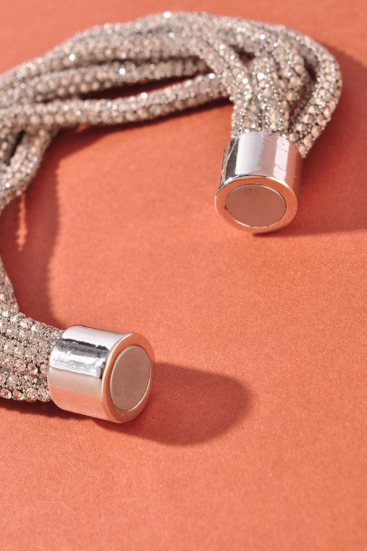 Rhinestone Magnetic Bracelet