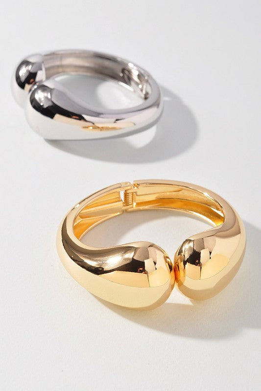 Dome Cuff Bracelet - Silver