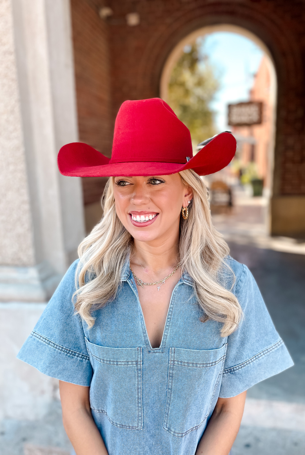Stampede Red Cowboy Hat