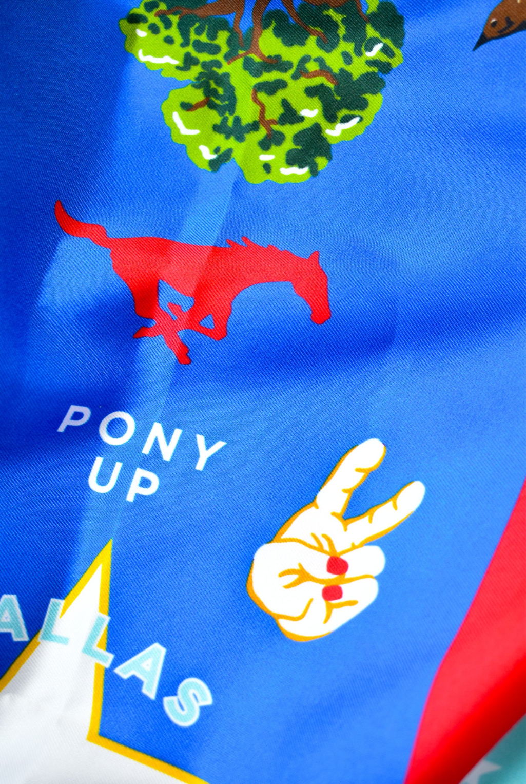 SMU Mustangs Silk Scarf