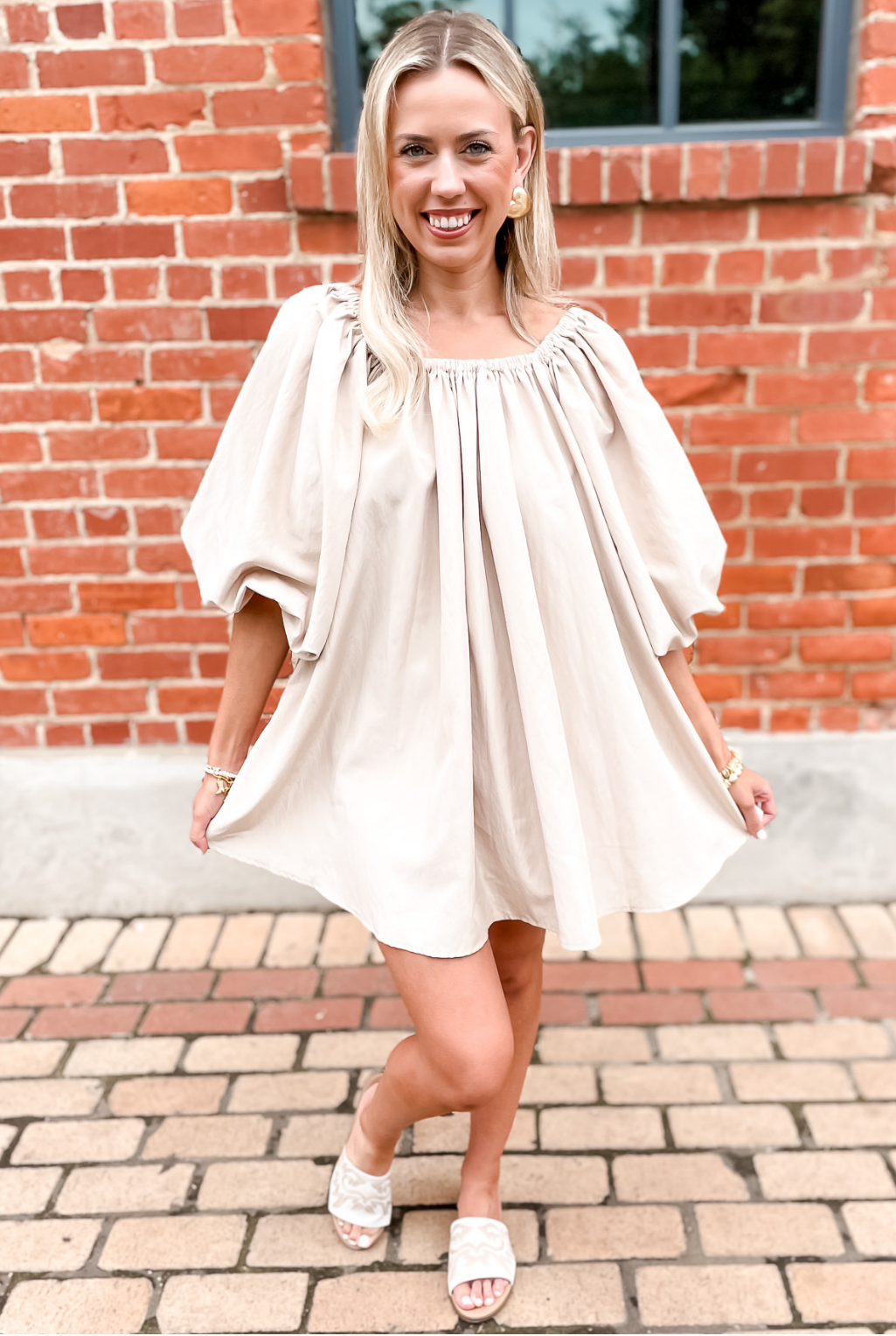 Some Like It Solid Dress - Taupe