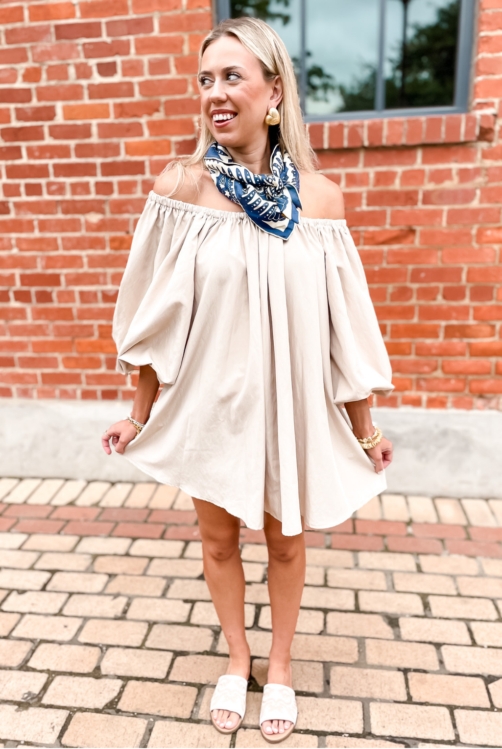 Some Like It Solid Dress - Taupe