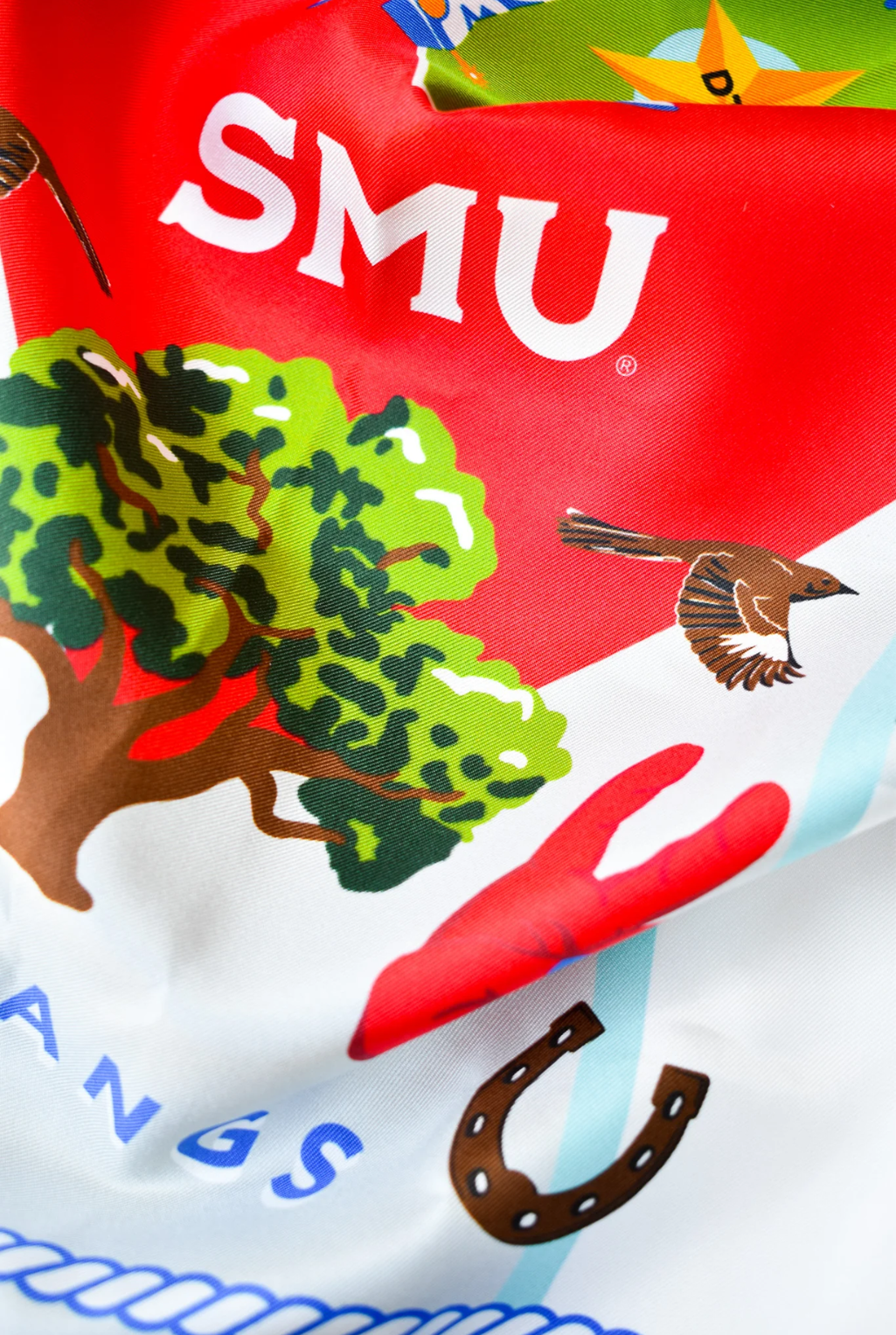 SMU Mustangs Silk Scarf