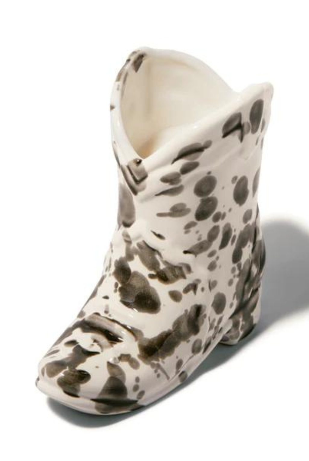 Splatter Paint Boot Candle - Black